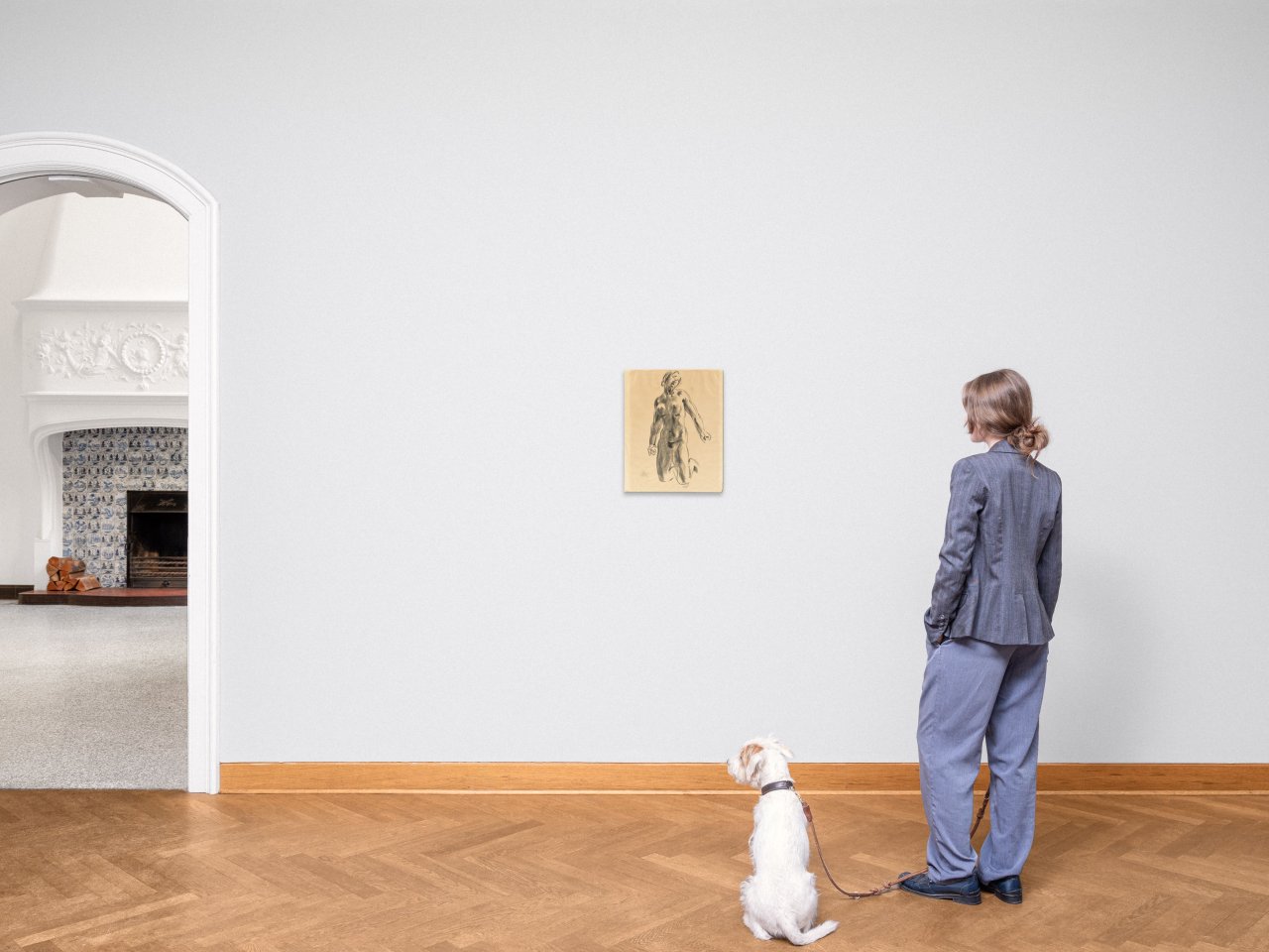 This picture shows the following artwork: Georg Kolbe. Kneeling female nude.