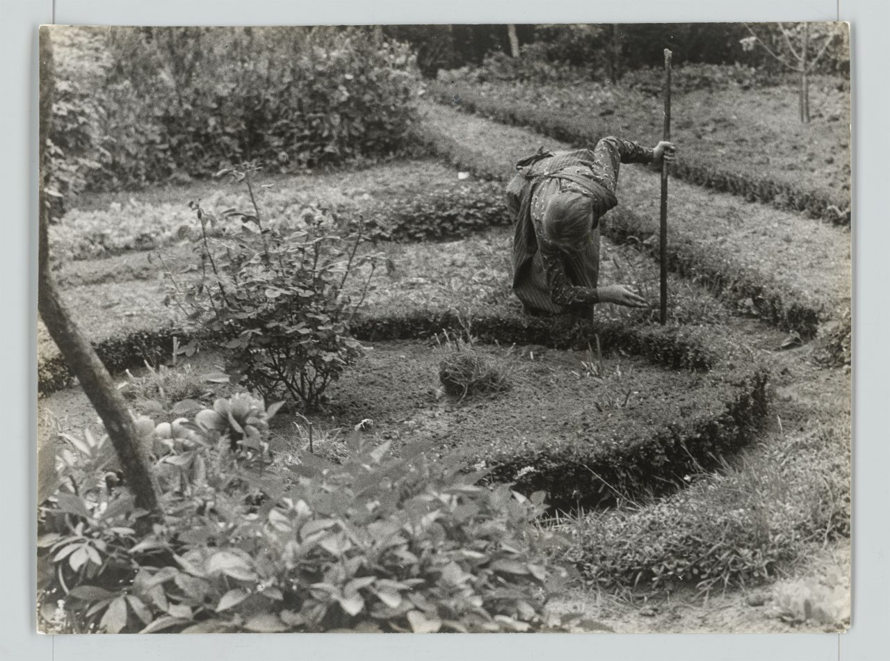 Auf diesem Bild ist das folgende Kunstwerk zu sehen: Raoul Hausmann. „The Gardener“. 1950.