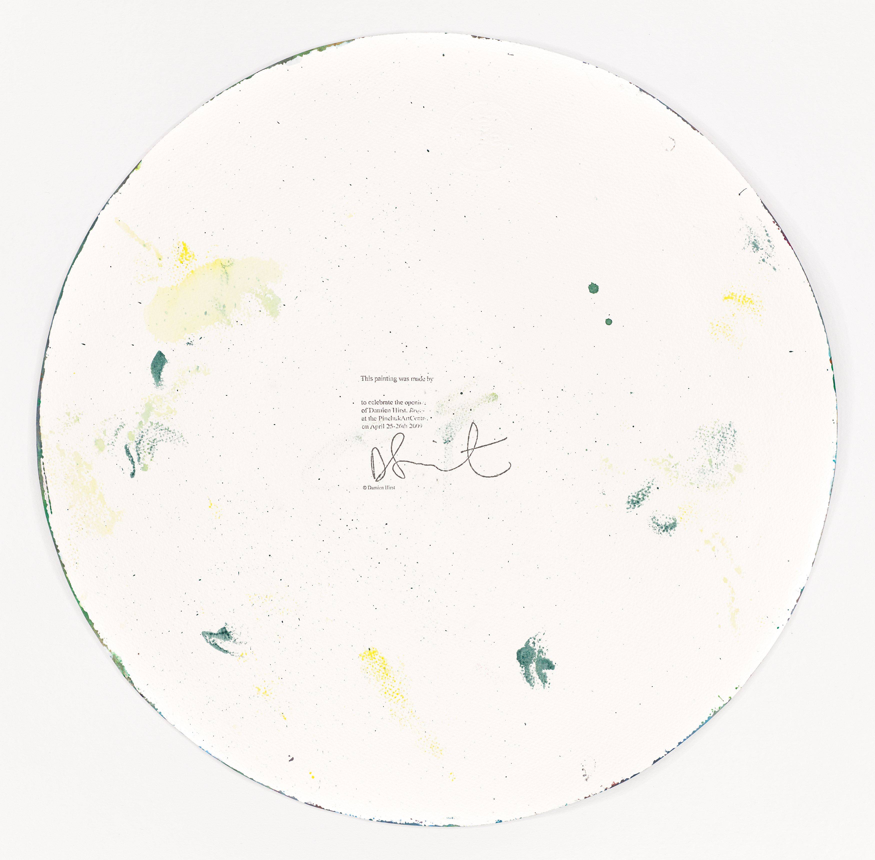 Auf diesem Bild ist das folgende Kunstwerk zu sehen: Damien Hirst. „Spin Painting“. 2009.