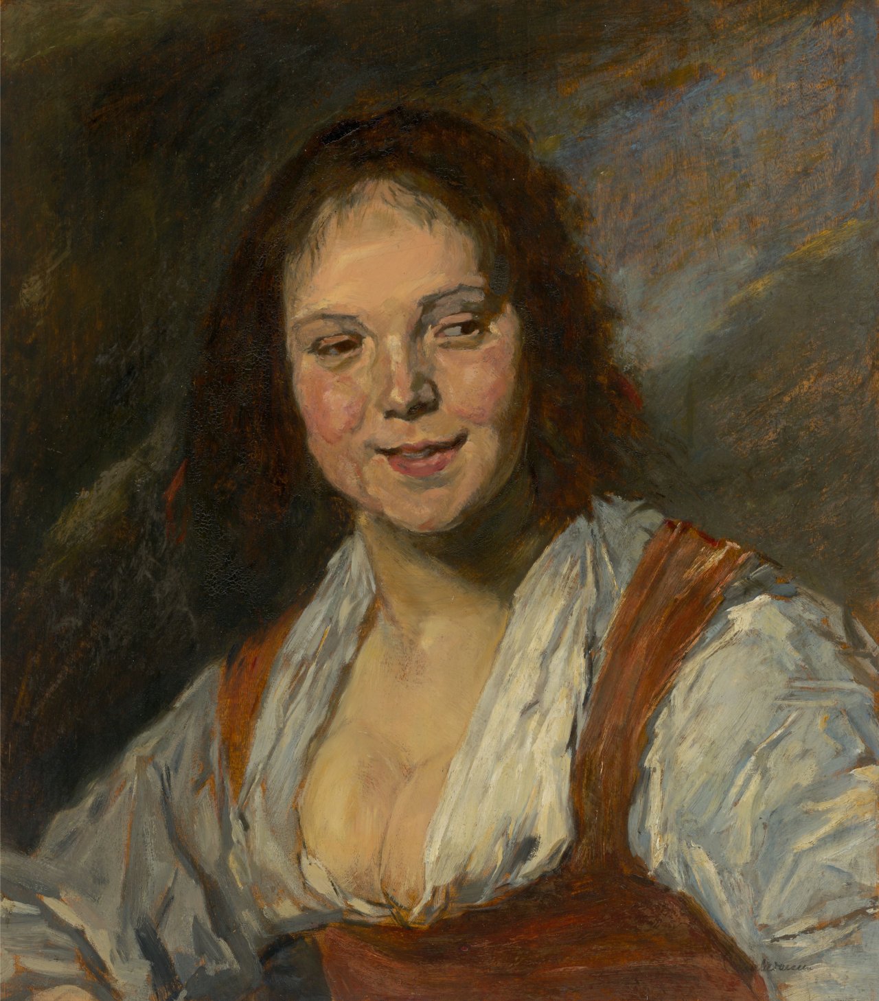 This picture shows the following artwork: Max Liebermann. ”Kopie der Bohémienne von Frans Hals” (Copy of the Bohémienne by Frans Hals). 1873/74.
