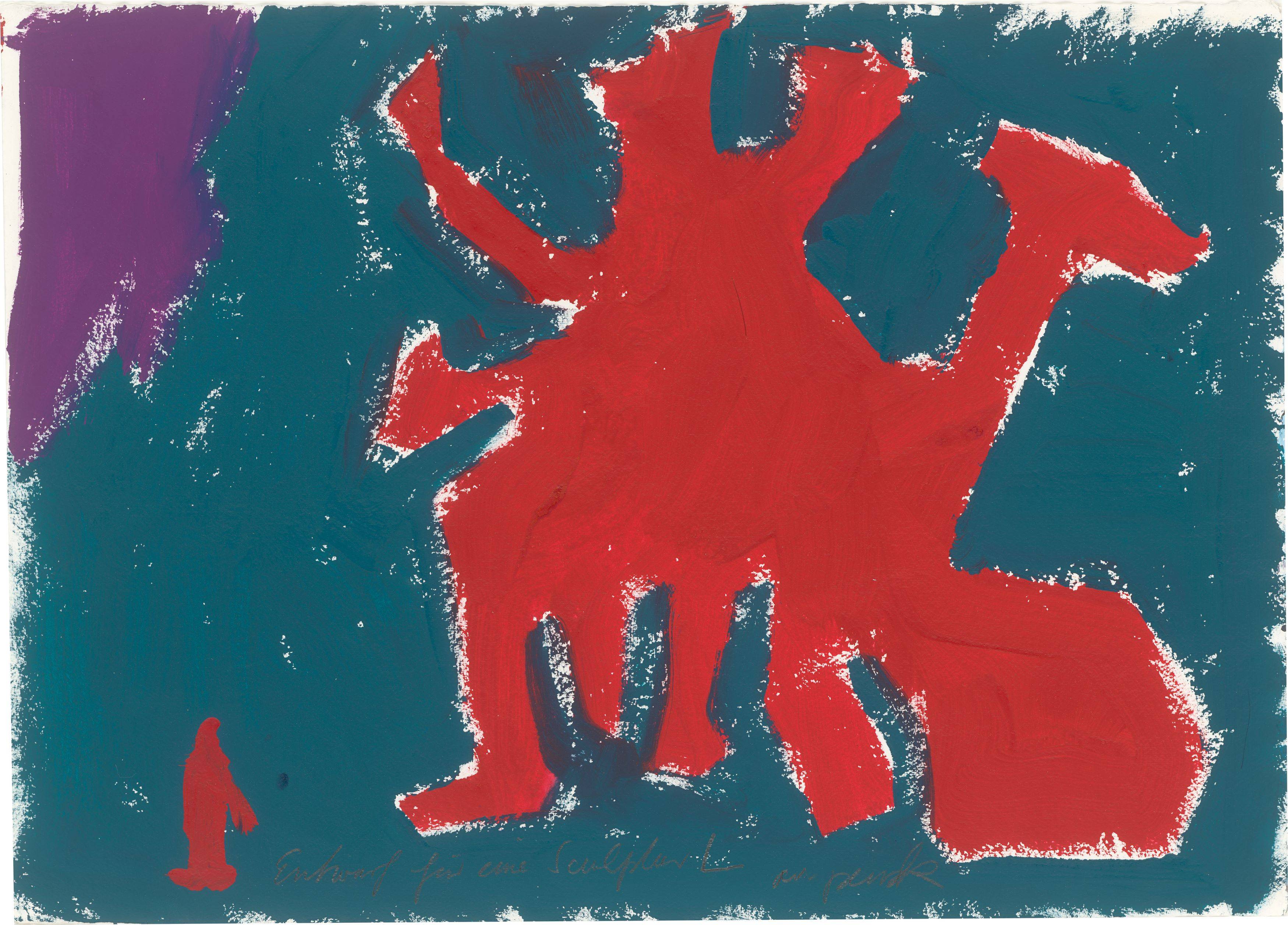 This picture shows the following artwork: A.R. Penck. ”Entwurf für eine Sculptur L”.