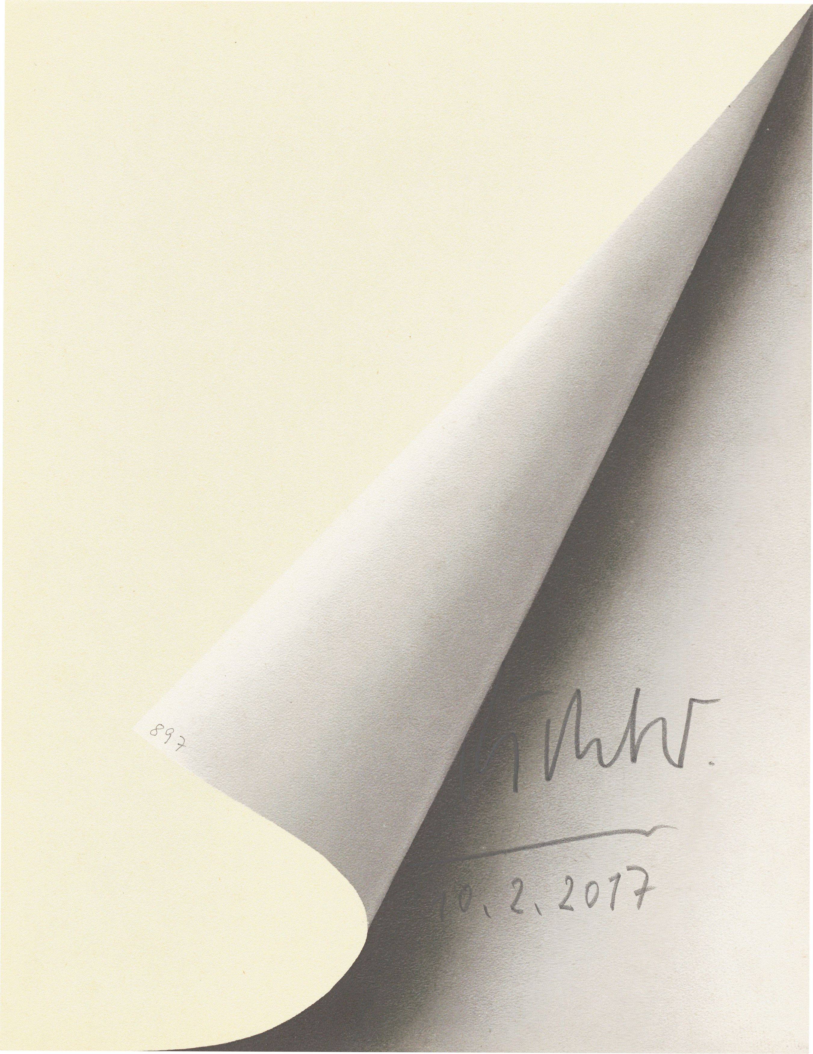 Auf diesem Bild ist das folgende Kunstwerk zu sehen: Gerhard Richter. „Blattecke“. 1967/2017.