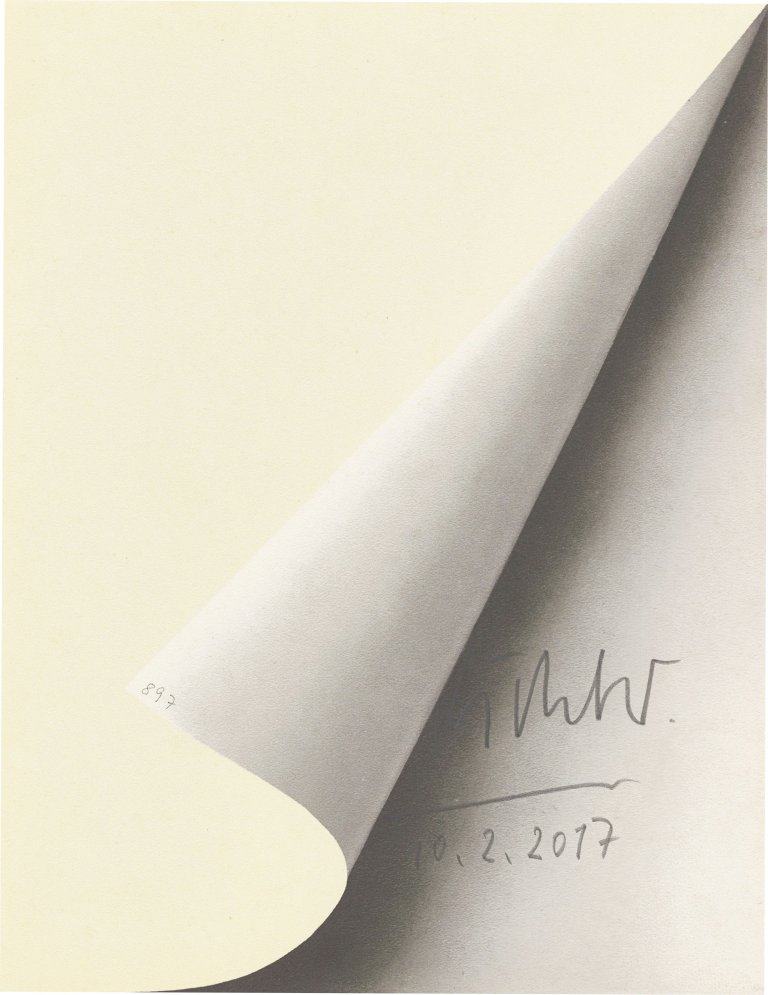 Auf diesem Bild ist das folgende Kunstwerk zu sehen: Gerhard Richter. „Blattecke“. 1967/2017.