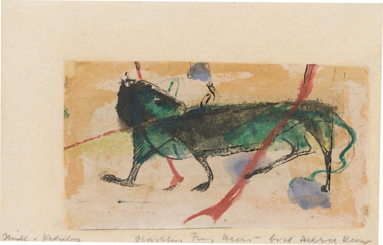 This picture shows the following artwork: Franz Marc. ”Kleines Fabeltier I”. 1912.