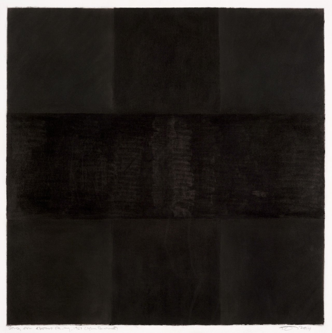 This picture shows the following artwork: Robert Longo. ”Study for Abstract Painting, 1963 (After Reinhardt)”. 2014.