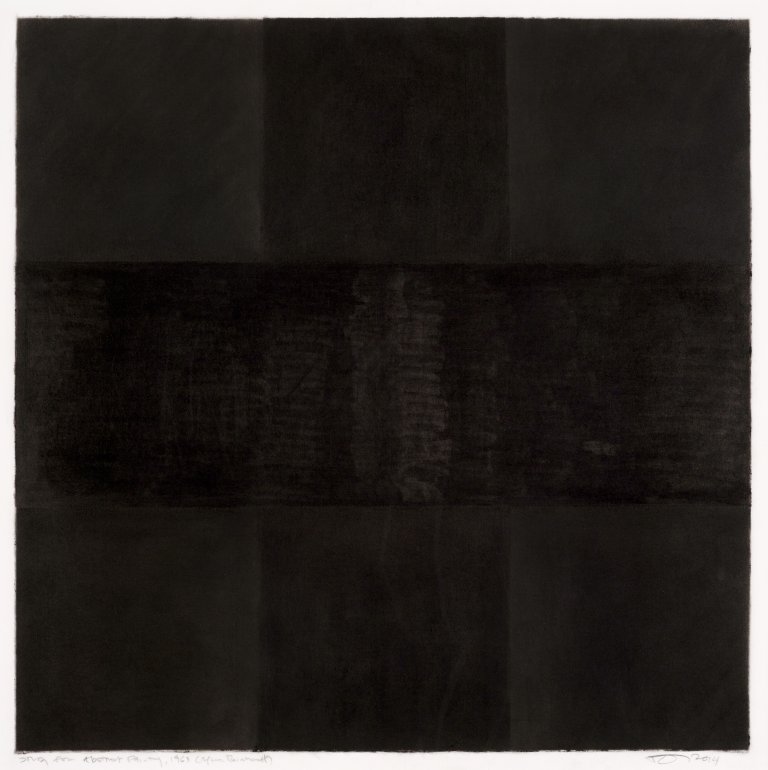 This picture shows the following artwork: Robert Longo. ”Study for Abstract Painting, 1963 (After Reinhardt)”. 2014.