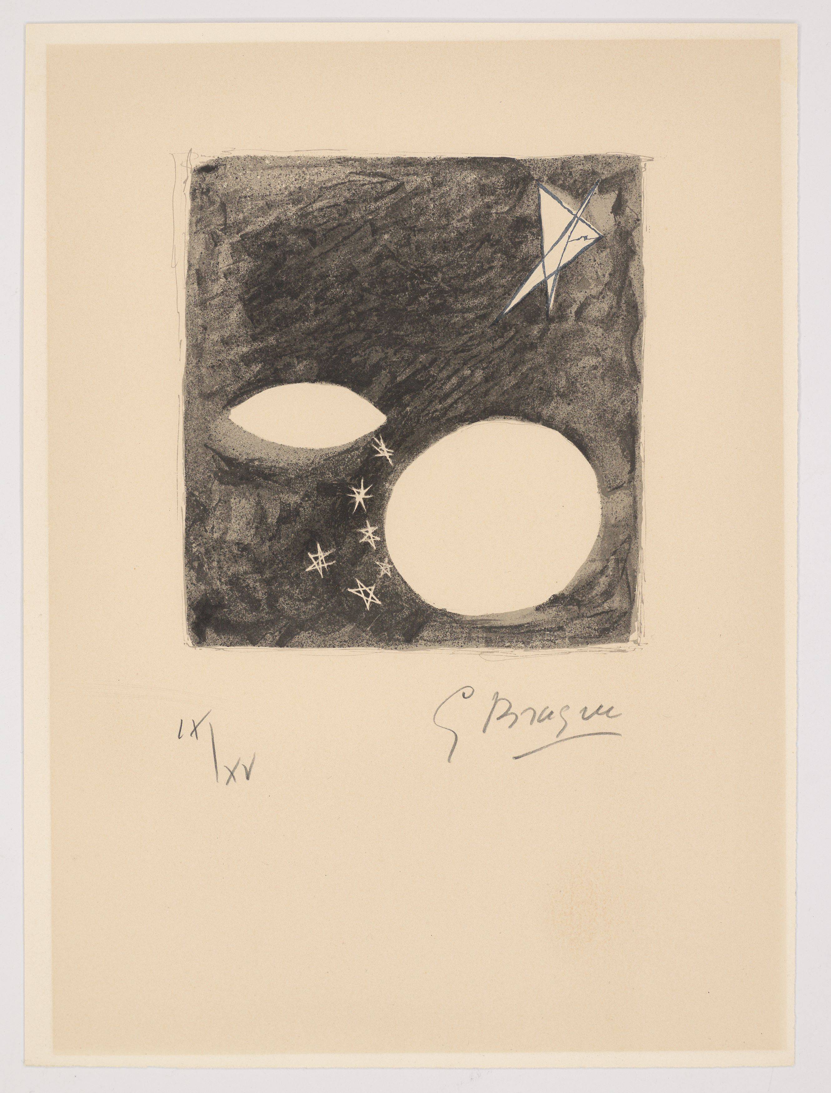 This picture shows the following artwork: Georges Braque. ”La nuit”. 1963.