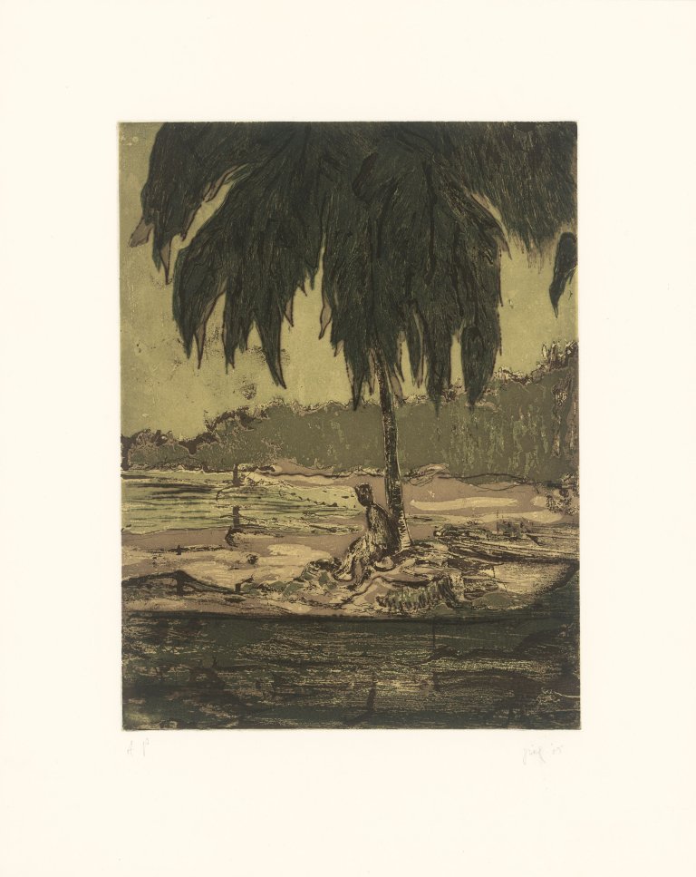 Auf diesem Bild ist das folgende Kunstwerk zu sehen: Peter Doig. „Curious“. 2005.