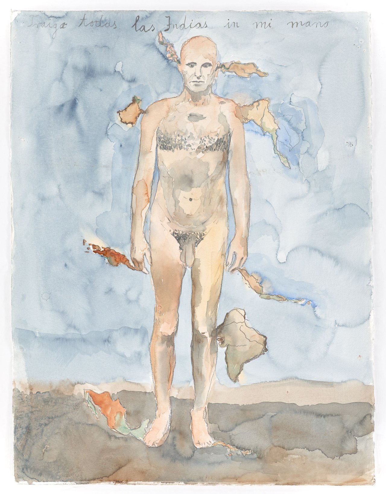 Auf diesem Bild ist das folgende Kunstwerk zu sehen: Anselm Kiefer. „Traigo todas Ias Indias en mi mano“. 1995.