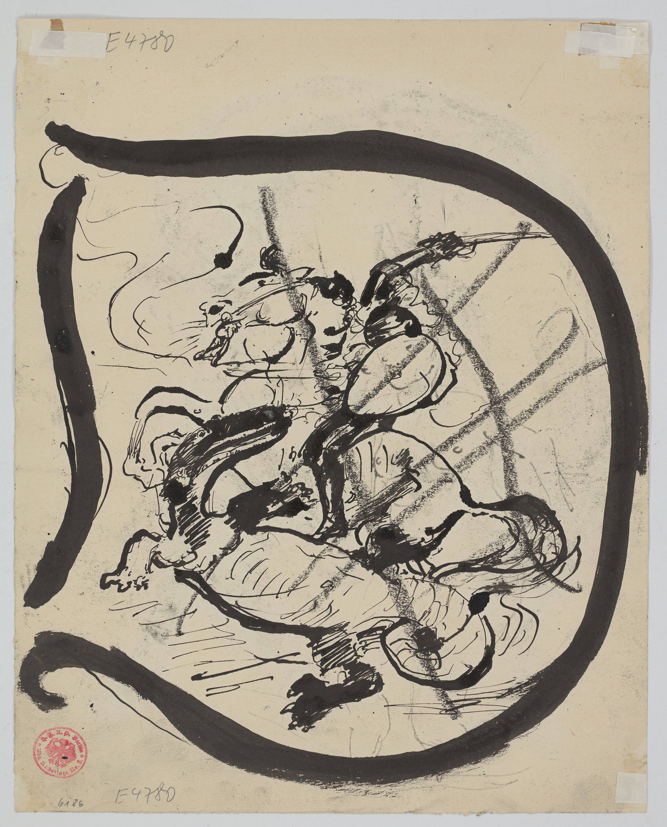 This picture shows the following artwork: Lovis Corinth. ”Kuss”. 1917.