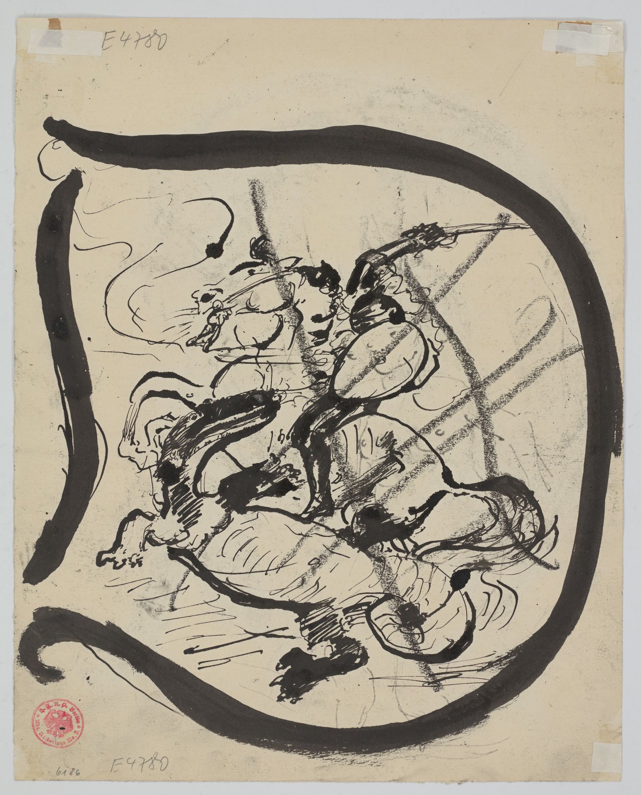 This picture shows the following artwork: Lovis Corinth. ”Kuss”. 1917.