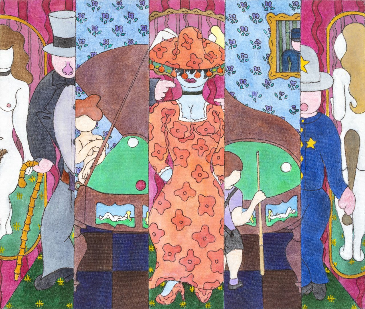 Auf diesem Bild ist das folgende Kunstwerk zu sehen: William N. Copley. „The Kids No Trooper“. 1989.