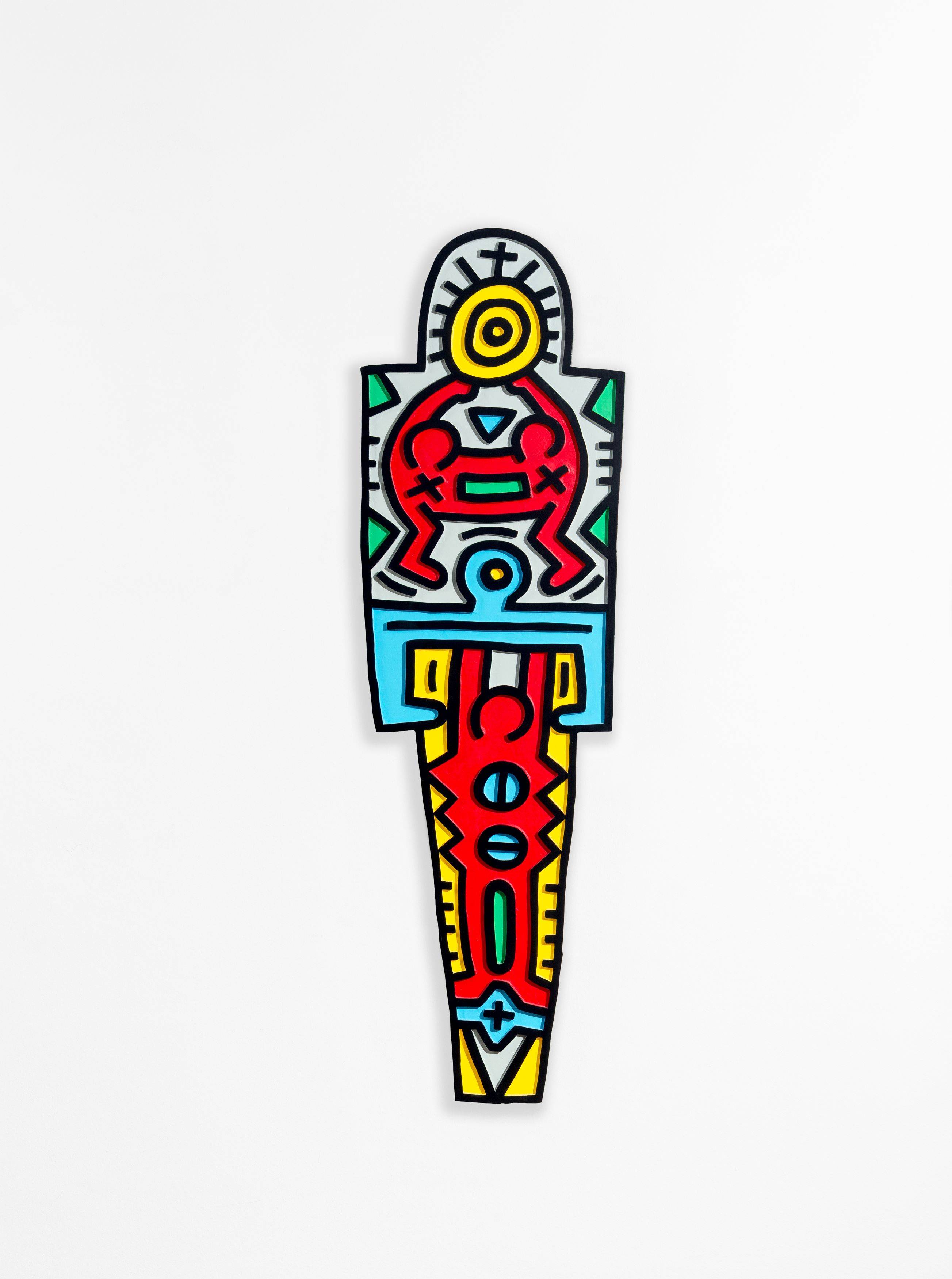 This picture shows the following artwork: Keith Haring. ”Totem”. 1988.