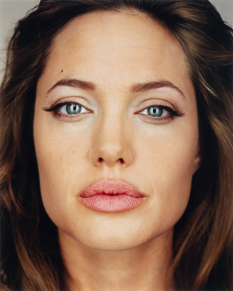 This picture shows the following artwork: Martin Schoeller. Angelina Jolie. 2004.