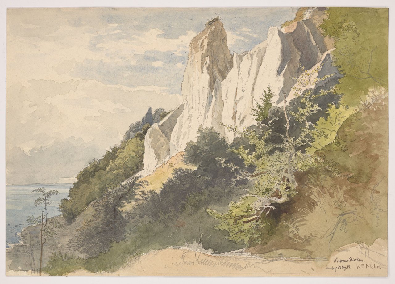 This picture shows the following artwork: Viktor Paul Mohn. ”Wissower Klinken” (Rügen). 1881.