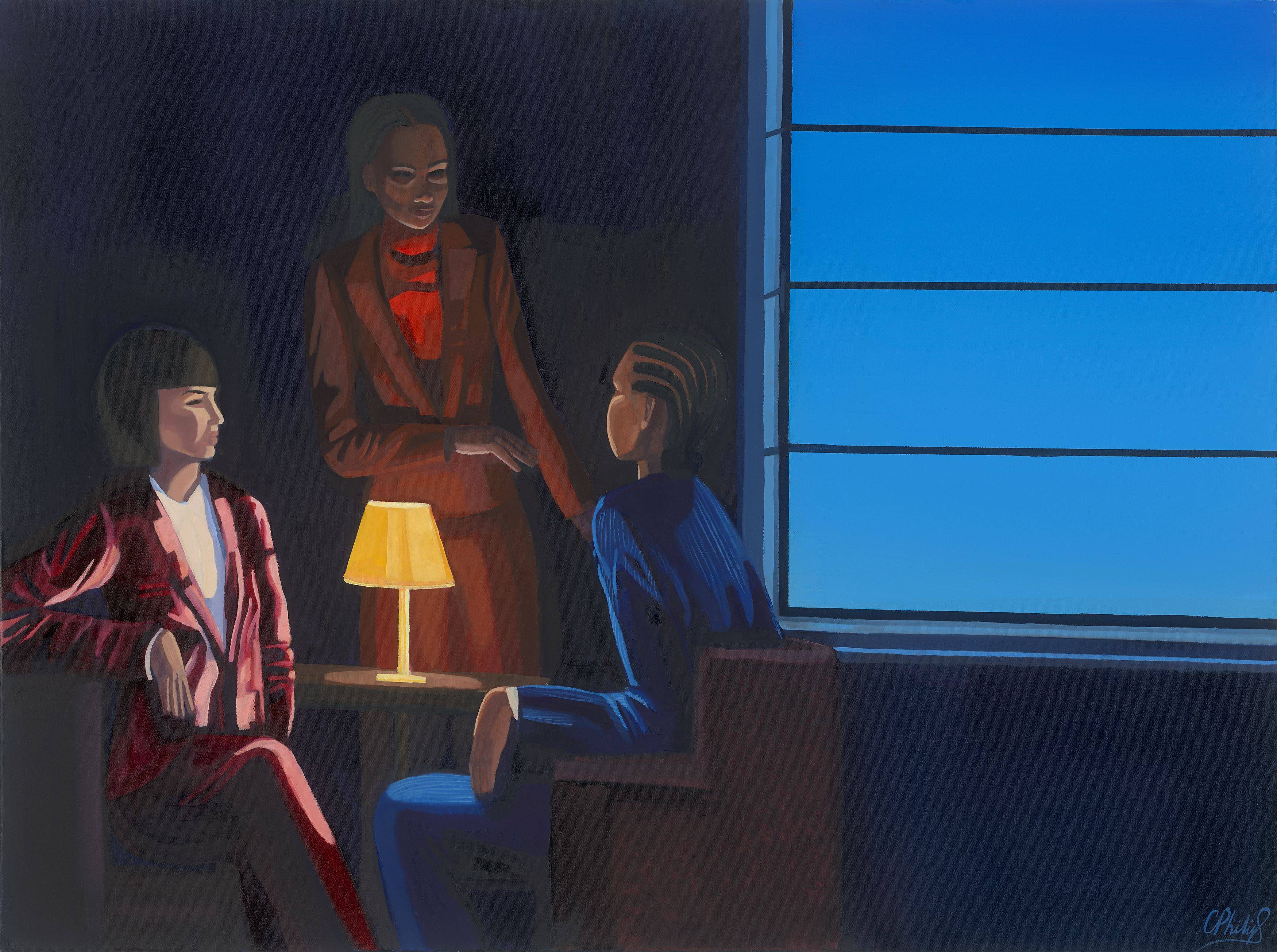 This picture shows the following artwork: Cece Philips. ”OLD FRIEND ENCOUNTER”. 2021.