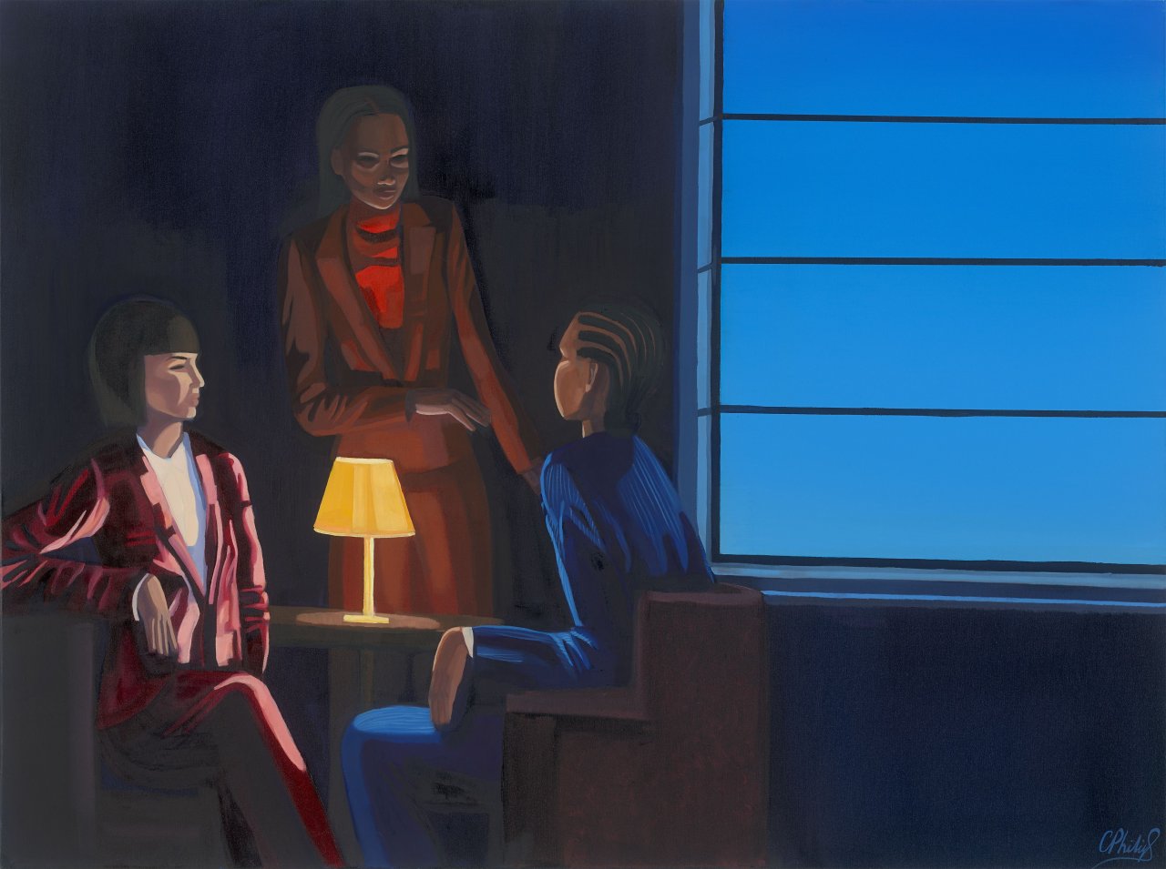 This picture shows the following artwork: Cece Philips. ”OLD FRIEND ENCOUNTER”. 2021.
