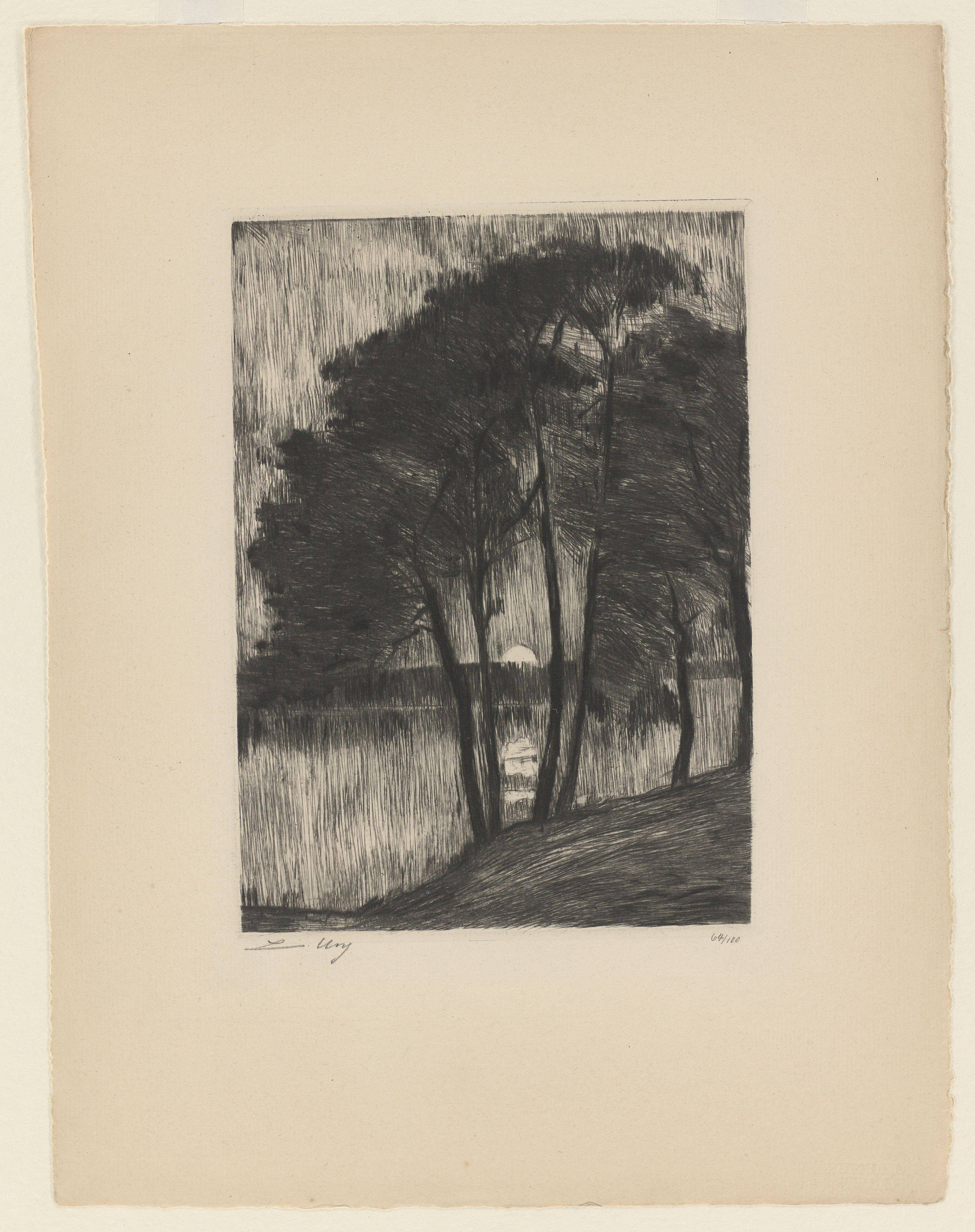 This picture shows the following artwork: Lesser Ury. ”Berliner Impressionen”. 1924.