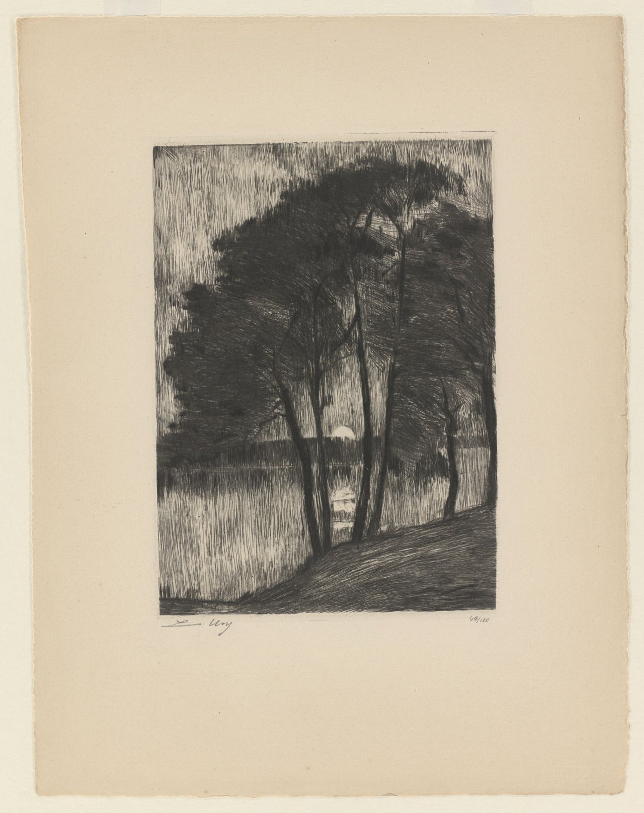 This picture shows the following artwork: Lesser Ury. ”Berliner Impressionen”. 1924.