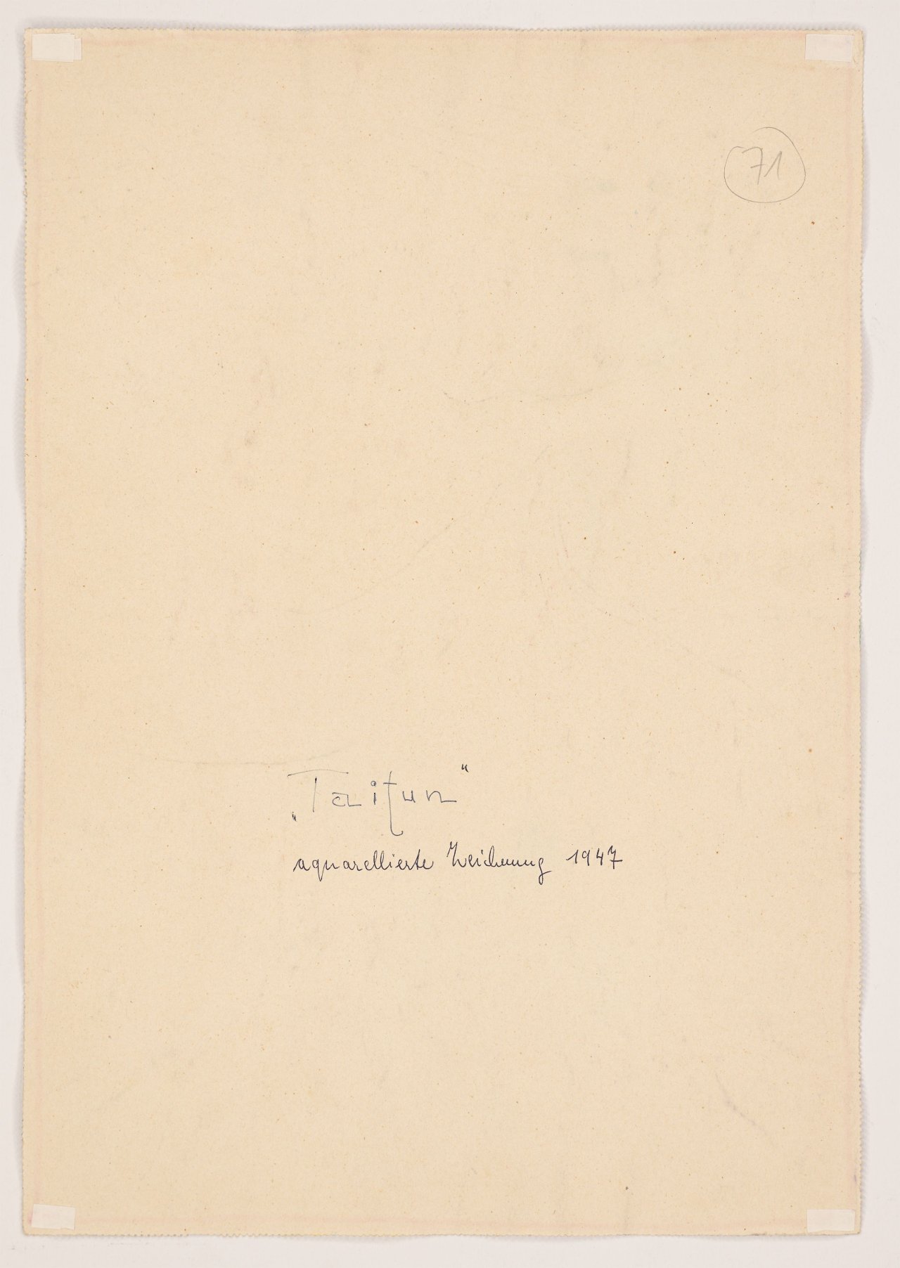 This picture shows the following artwork: Edmund Kesting. ”Taifun”. 1947.