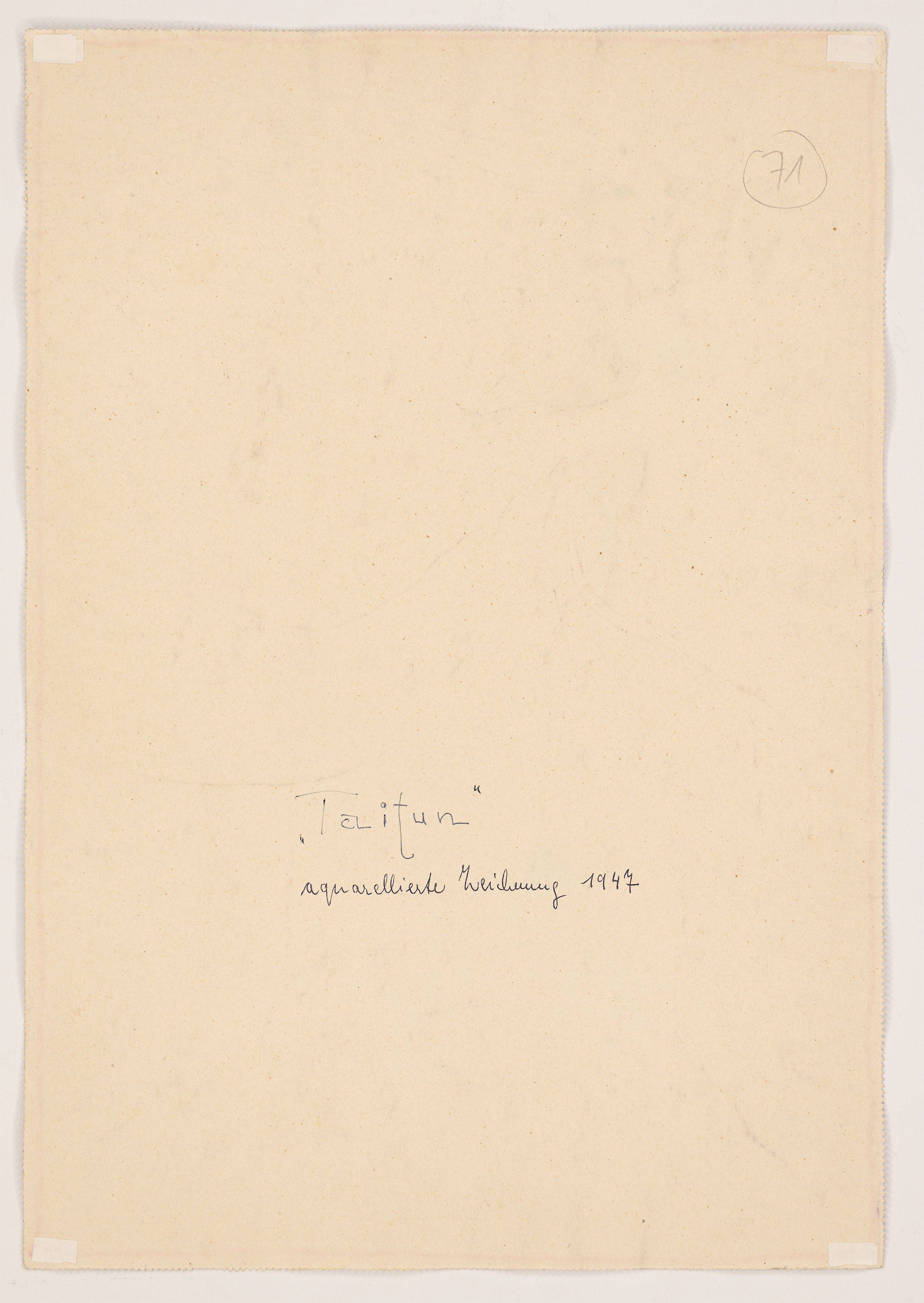 This picture shows the following artwork: Edmund Kesting. ”Taifun”. 1947.