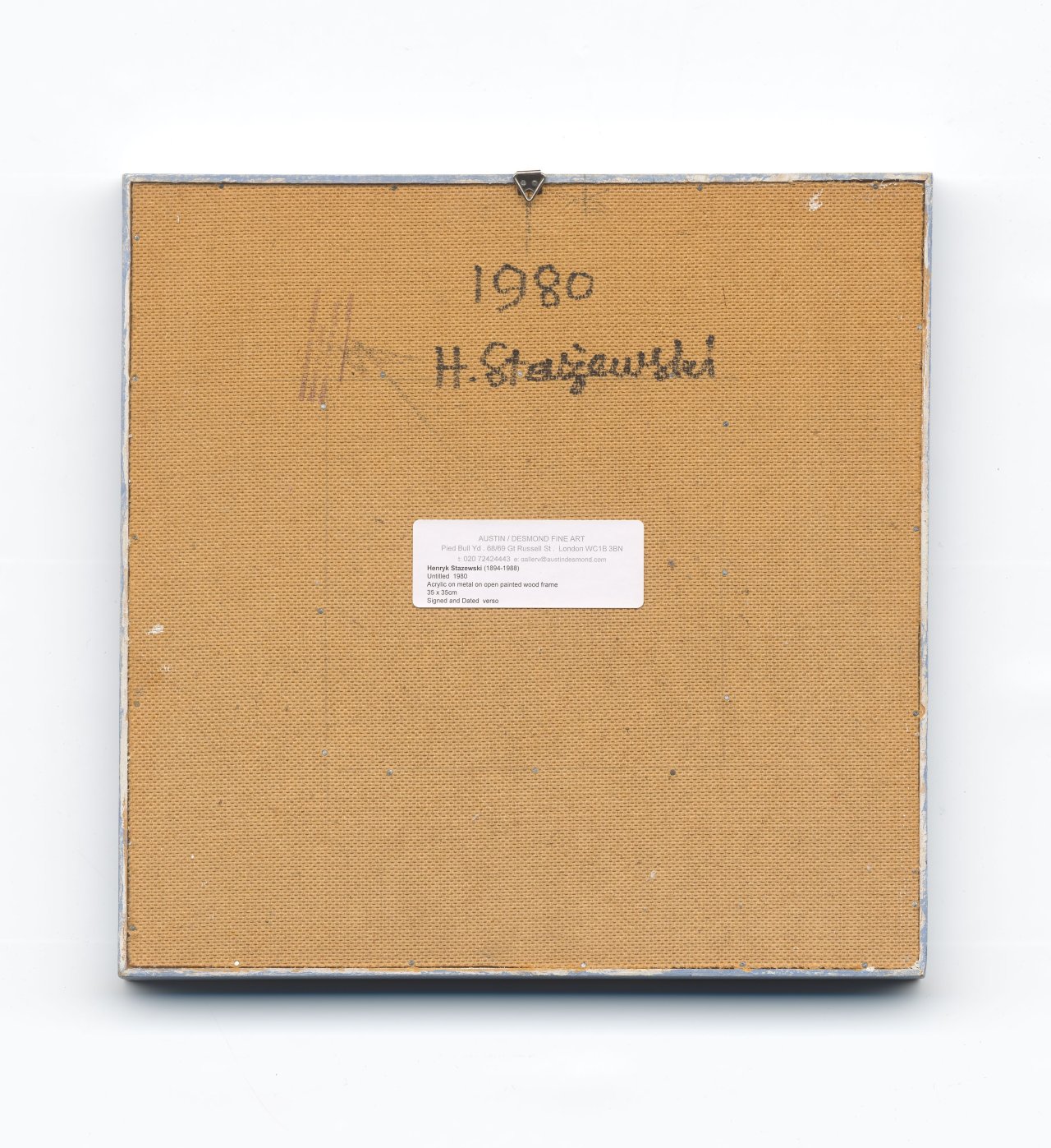 Auf diesem Bild ist das folgende Kunstwerk zu sehen: Henryk Stażewski. Ohne Titel. 1980.