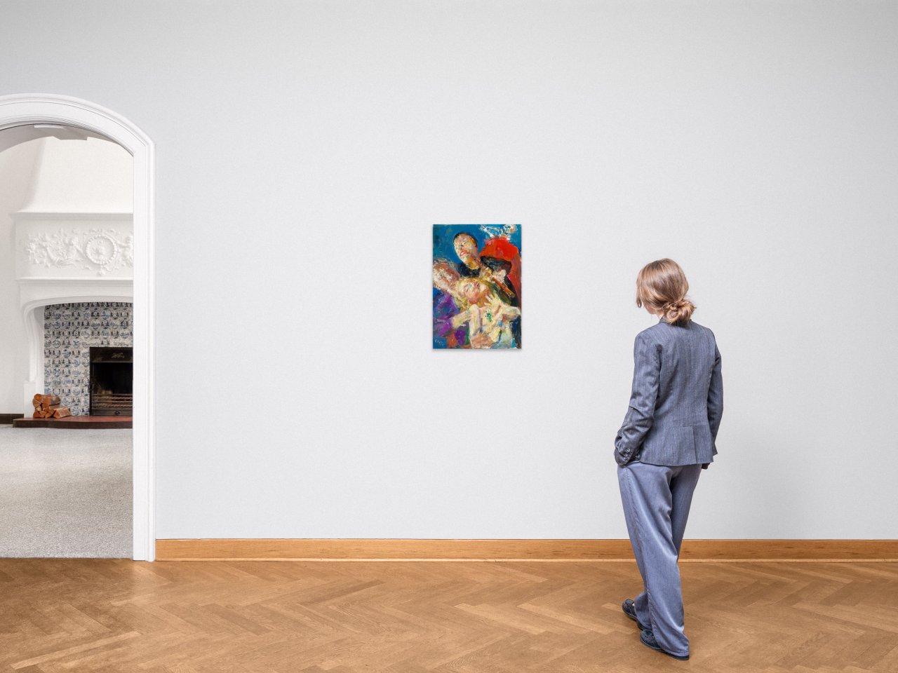 Auf diesem Bild ist das folgende Kunstwerk zu sehen: Bernhard Heisig. Mephisto: „Und heute Nacht?“ Faust: „Was gehts dich an?“ Mephisto: „Hab ich doch meine Freude dran“. 2003.