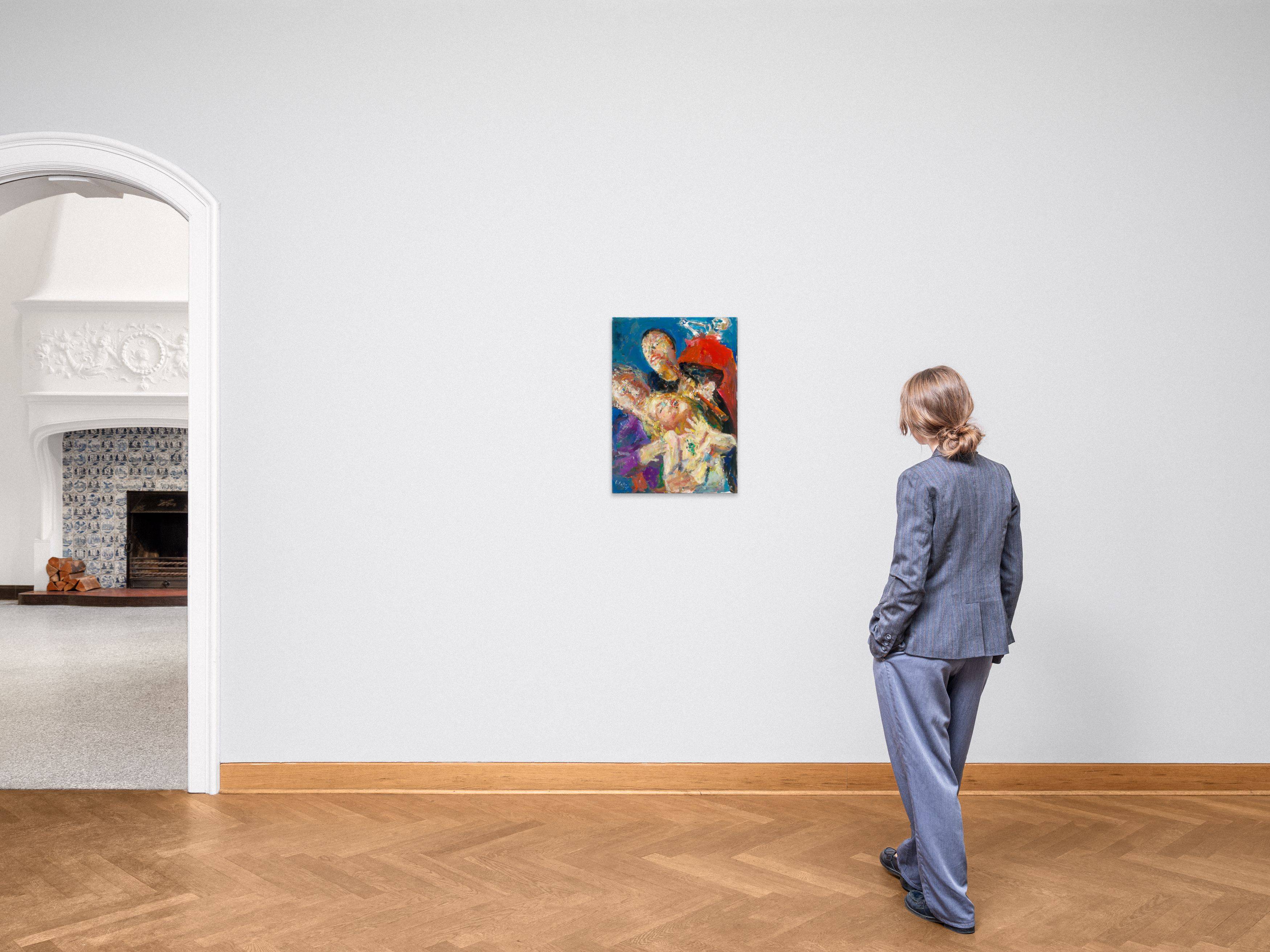Auf diesem Bild ist das folgende Kunstwerk zu sehen: Bernhard Heisig. Mephisto: „Und heute Nacht?“ Faust: „Was gehts dich an?“ Mephisto: „Hab ich doch meine Freude dran“. 2003.