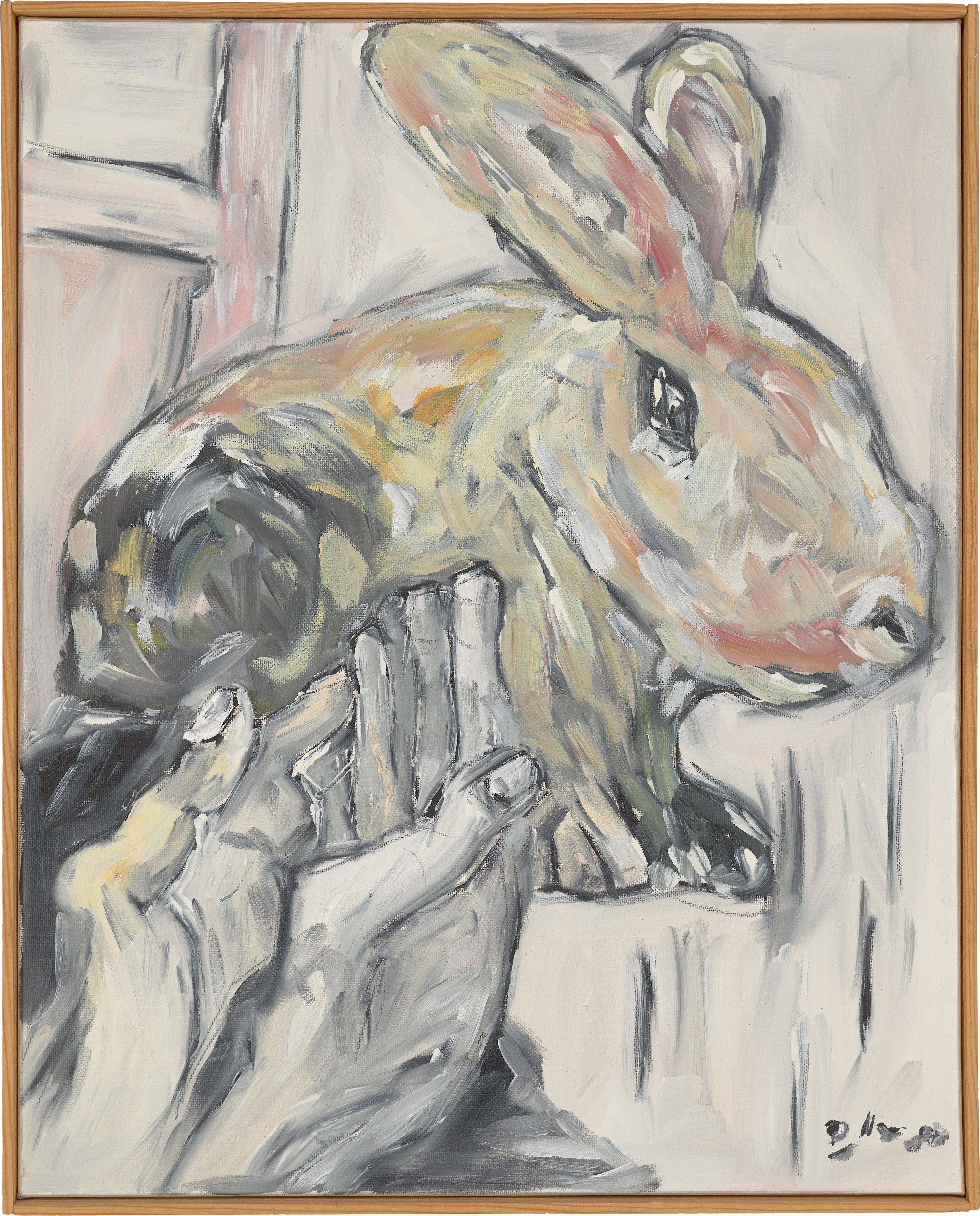 This picture shows the following artwork: Werner Büttner. ”Kanickelbock Edmont”. 1980.