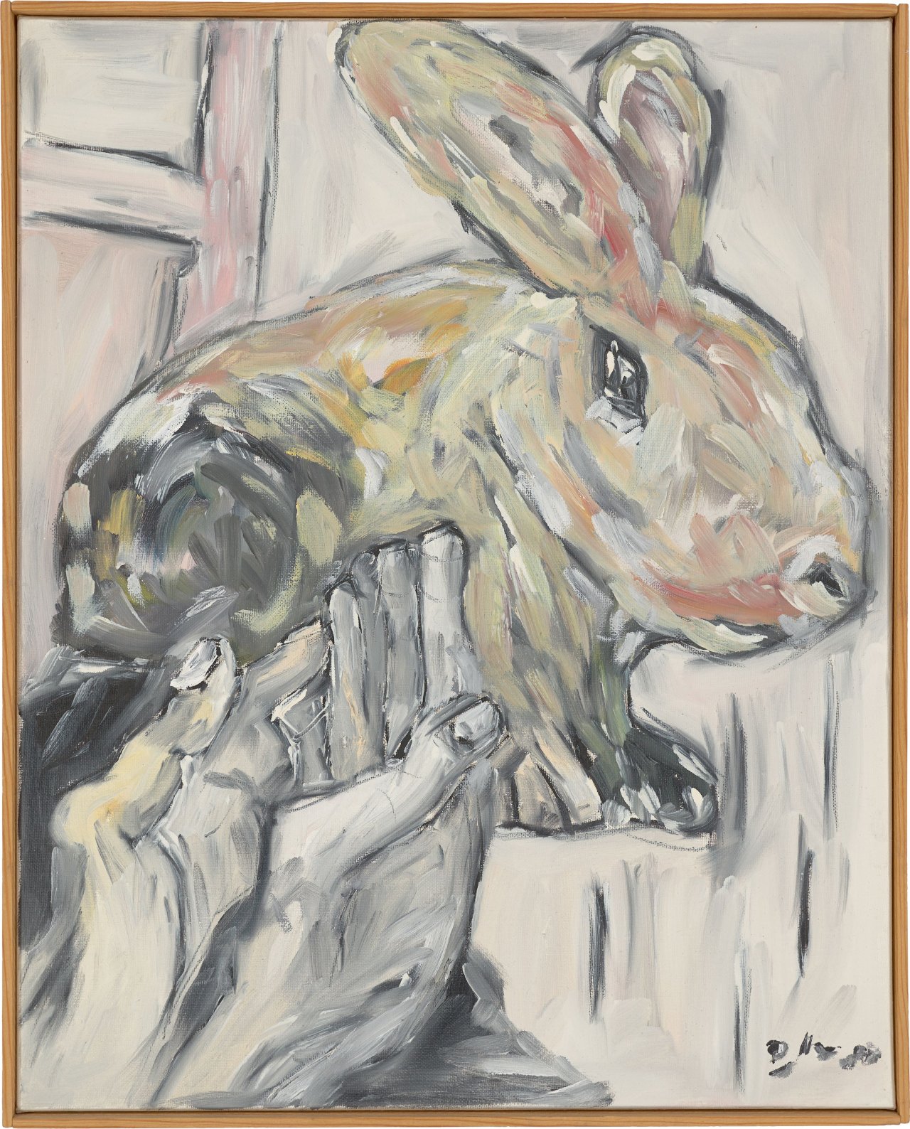 This picture shows the following artwork: Werner Büttner. ”Kanickelbock Edmont”. 1980.