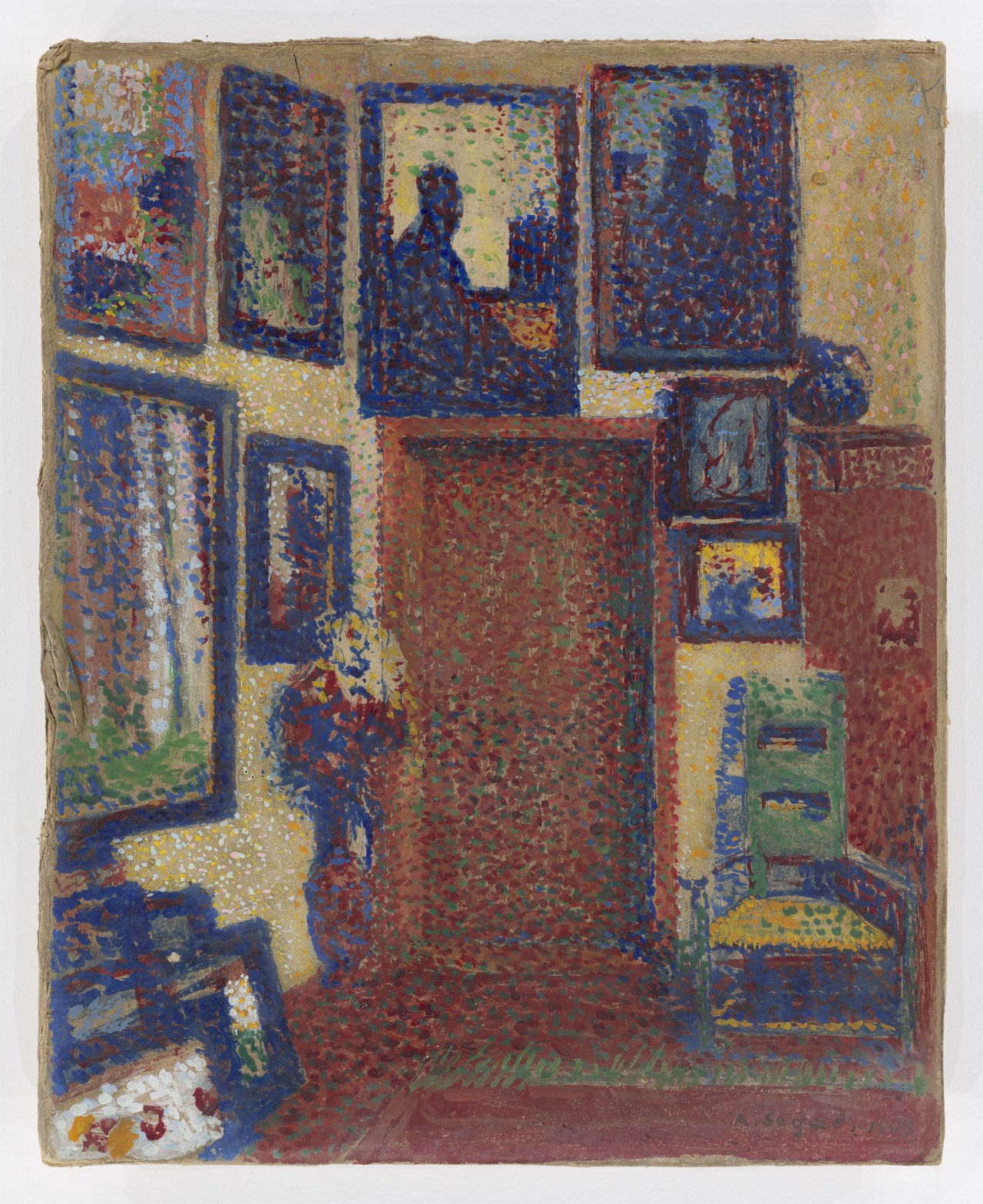 This picture shows the following artwork: Arthur Segal. ”Atelier Interieur”. 1909.