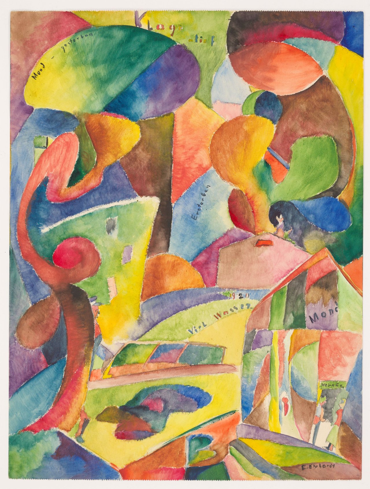 This picture shows the following artwork: Curt Ehrhardt. ”Mond gestorben – Klage tief”. 1920.