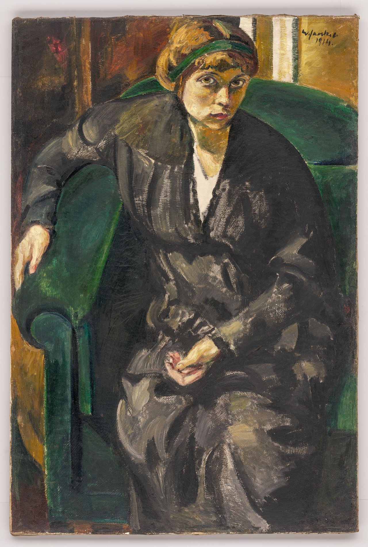 This picture shows the following artwork: Willy Jaeckel. ”Bildnis Charlotte Jaeckel”. 1914.