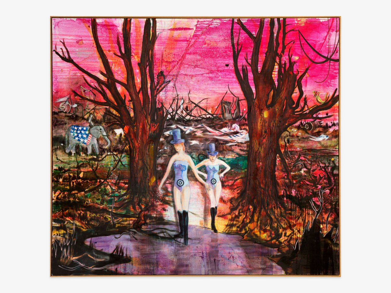 Auf diesem Bild ist das folgende Kunstwerk zu sehen: Daniel Richter. „Die Verschaffung des Guten“. 2003.