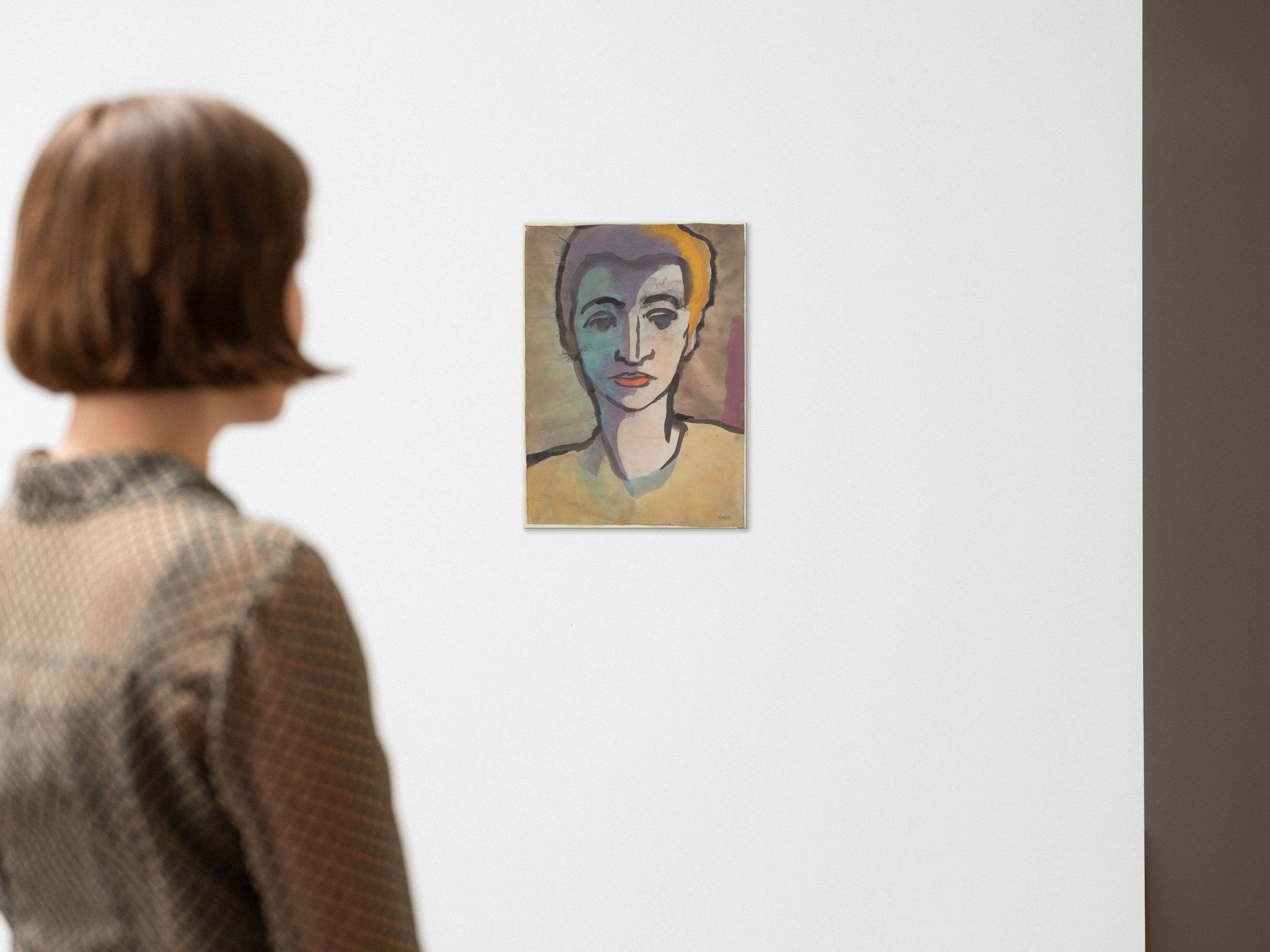 This picture shows the following artwork: Emil Nolde. ”Frauenbildnis”. 1920s.