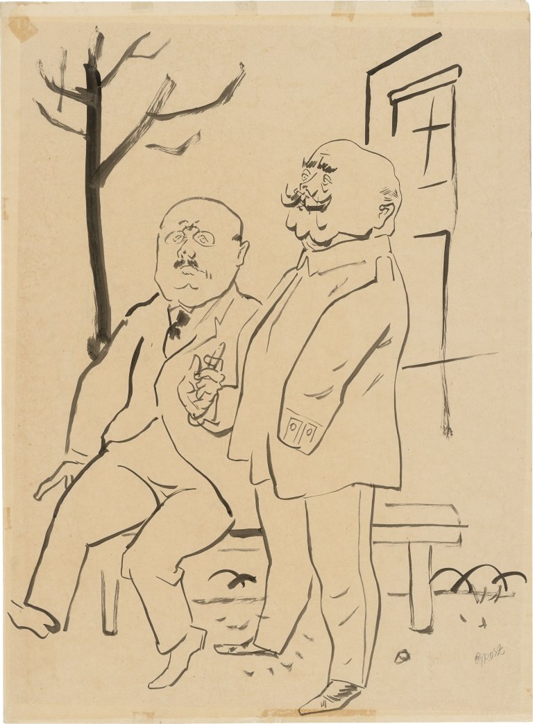 This picture shows the following artwork: George Grosz. ”Pensionäre”. 1924.
