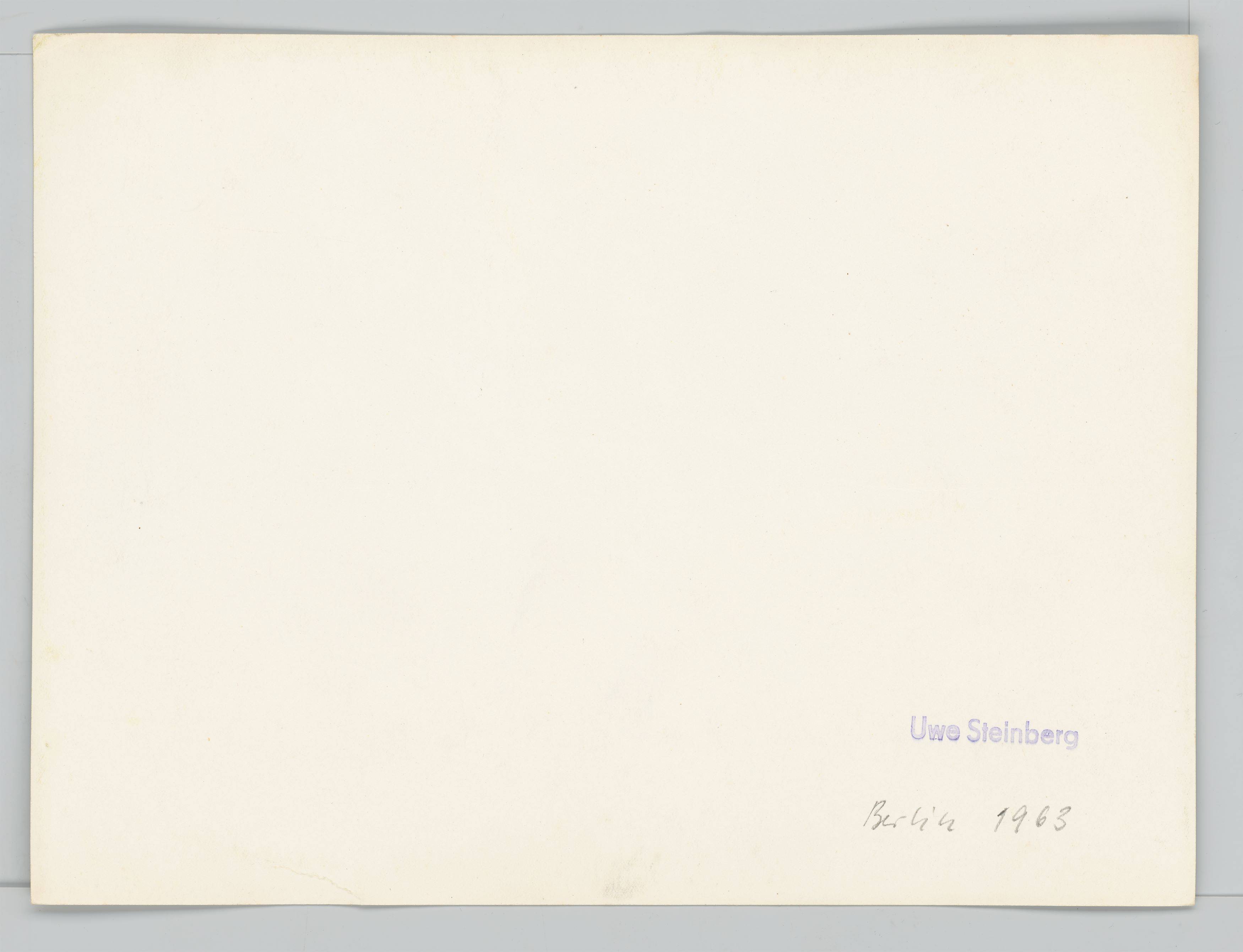 Auf diesem Bild ist das folgende Kunstwerk zu sehen: Uwe Steinberg. Berlin. 1963.