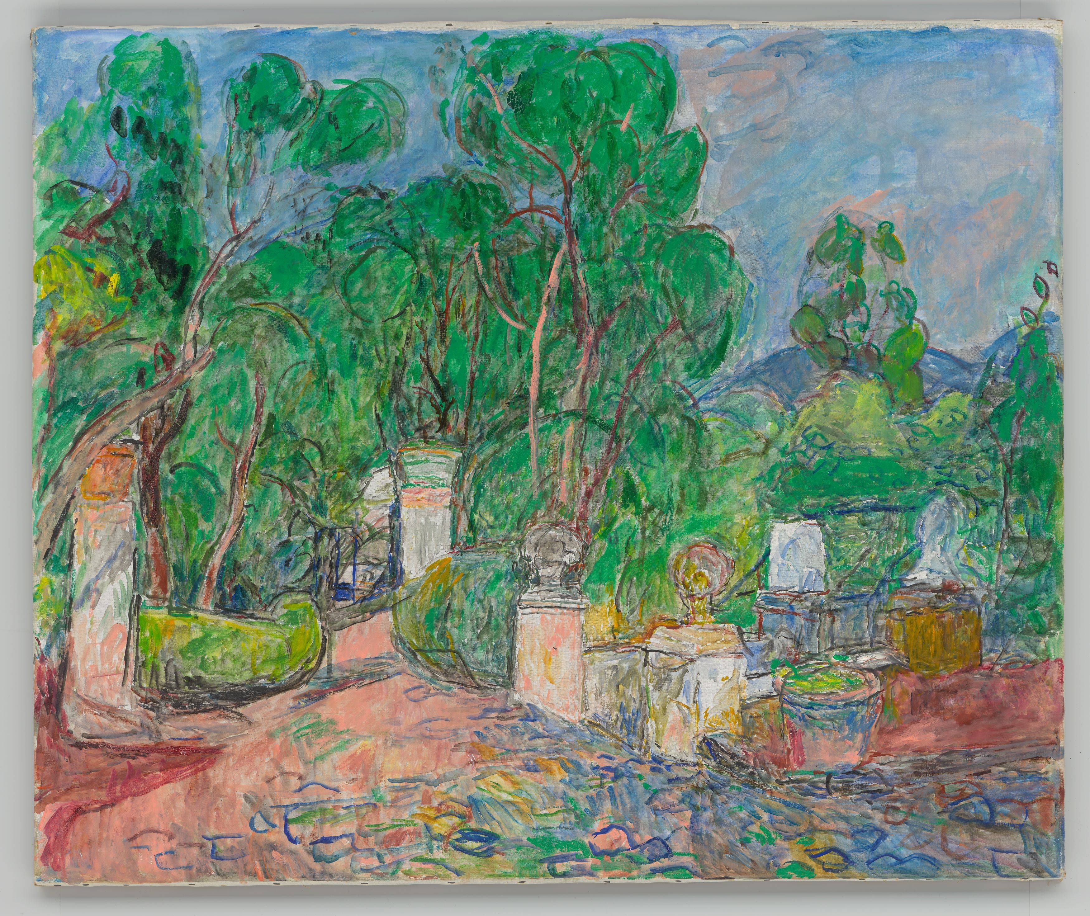 This picture shows the following artwork: Hans Purrmann. ”Parkweg der Villa Le Lagore (Skizze)”. 1965.