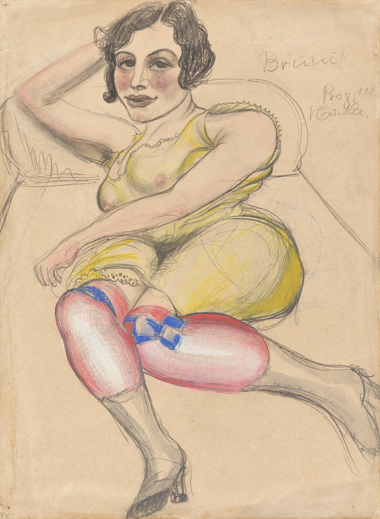 Auf diesem Bild ist das folgende Kunstwerk zu sehen: Kurt Günther. „Bruni“. 1921.
