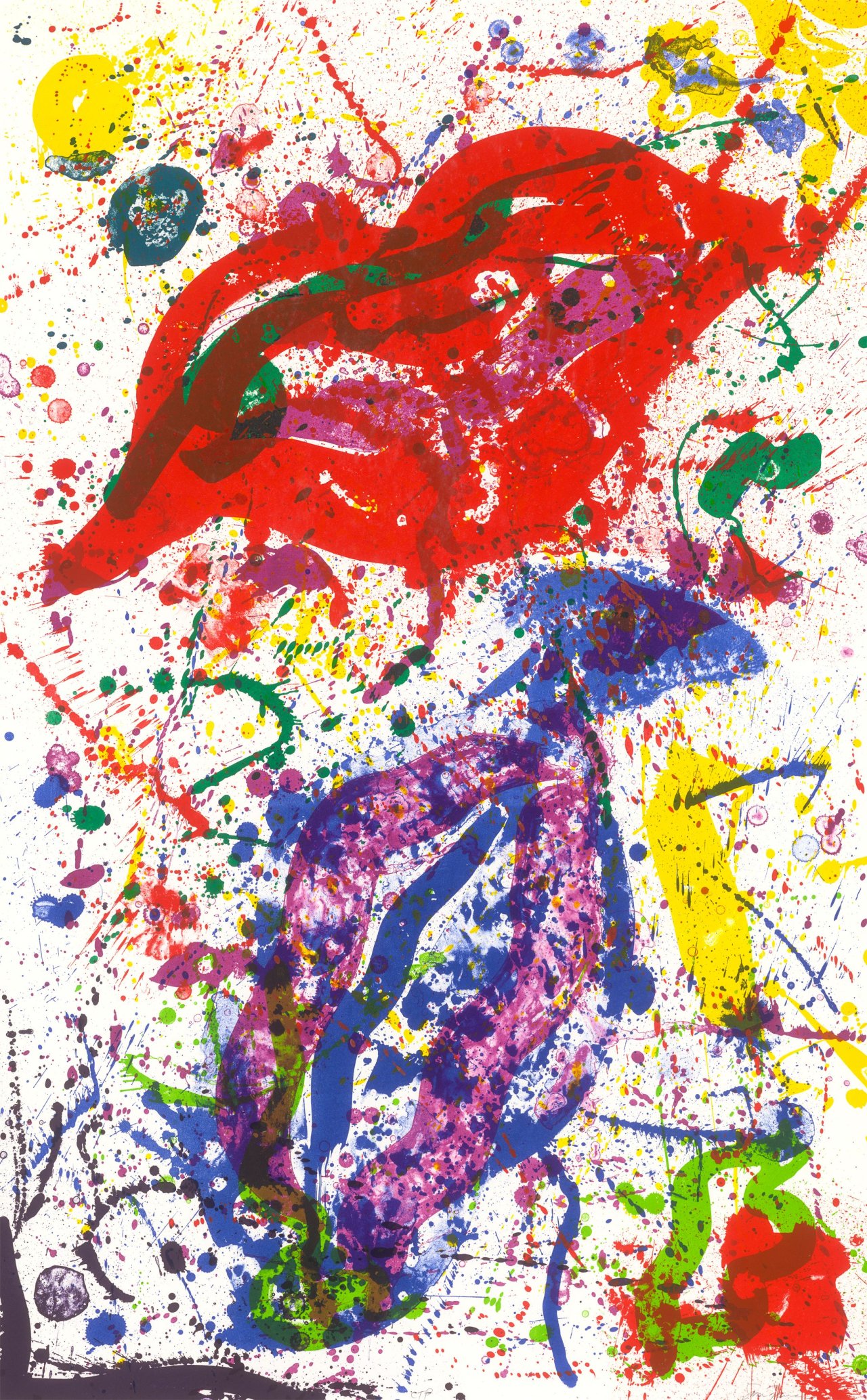 Auf diesem Bild ist das folgende Kunstwerk zu sehen: Sam Francis. Untitled. 1988.