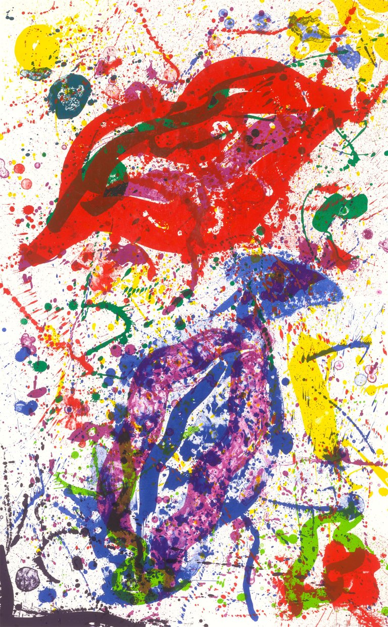 Auf diesem Bild ist das folgende Kunstwerk zu sehen: Sam Francis. Untitled. 1988.