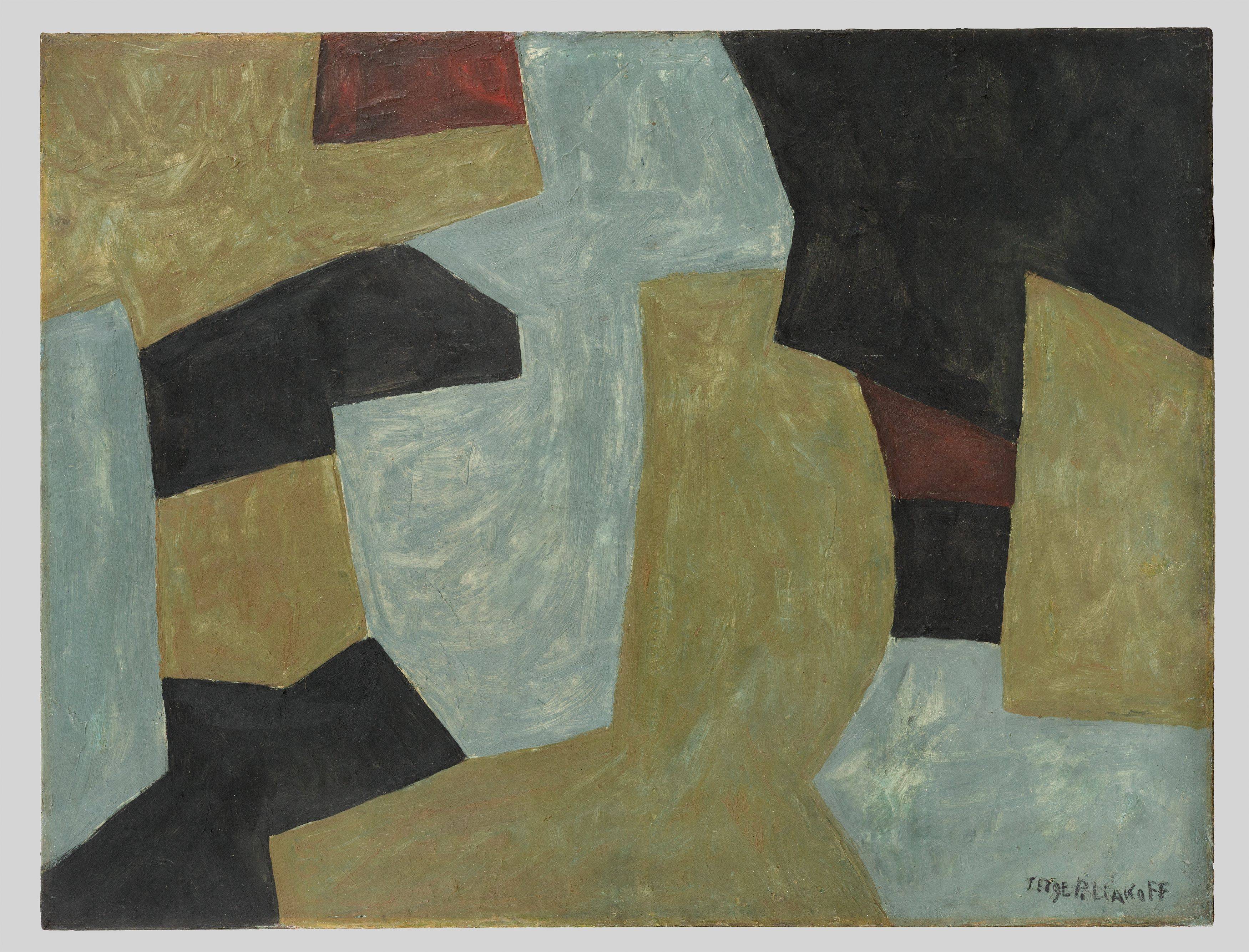 This picture shows the following artwork: Serge Poliakoff. ”Composition abstraite”. 1962.