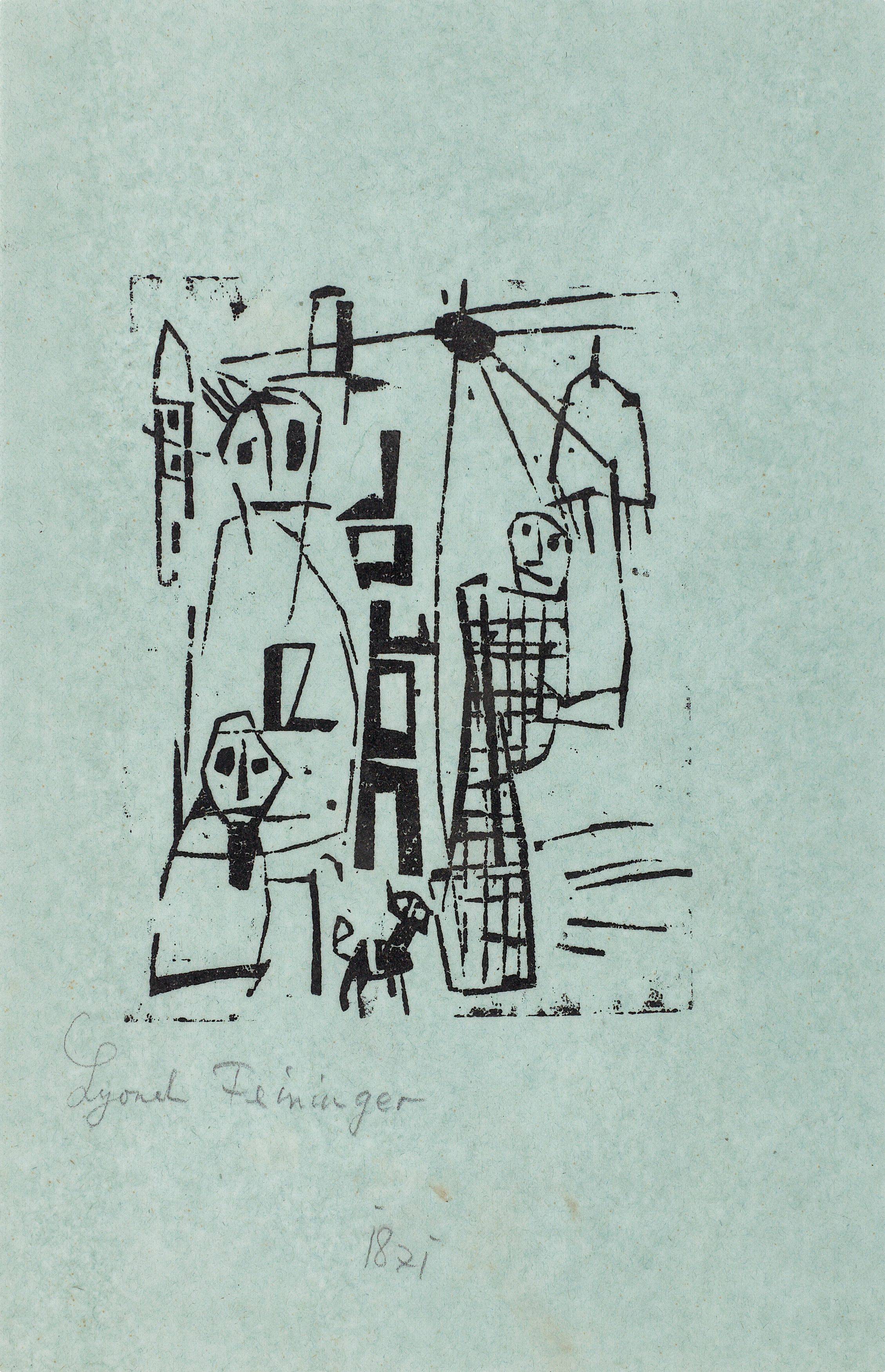 Auf diesem Bild ist das folgende Kunstwerk zu sehen: Lyonel Feininger. „Spaziergang“. 1918.