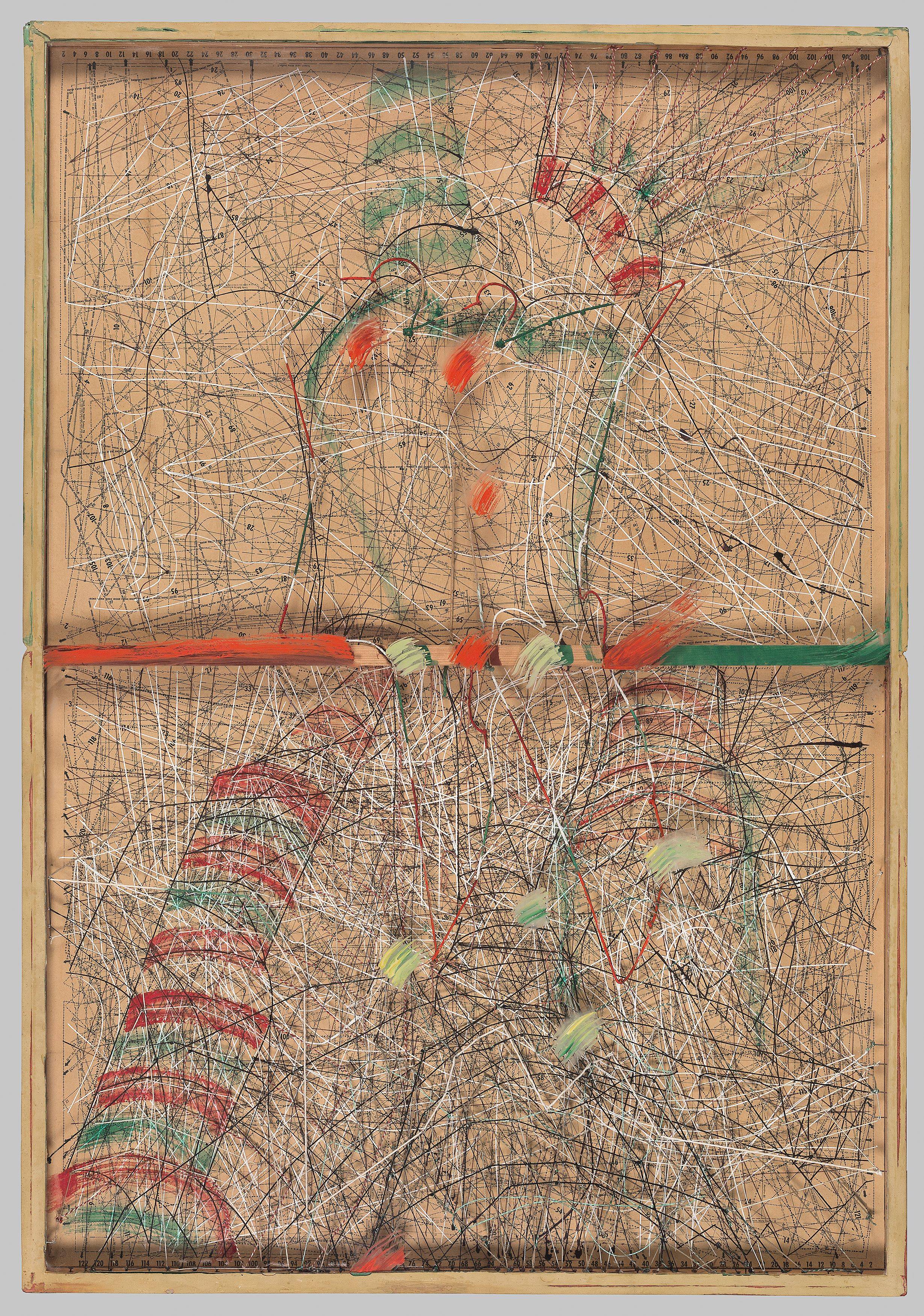 This picture shows the following artwork: Gerhard Hoehme. ”Seitenwindfenster”. 1964.