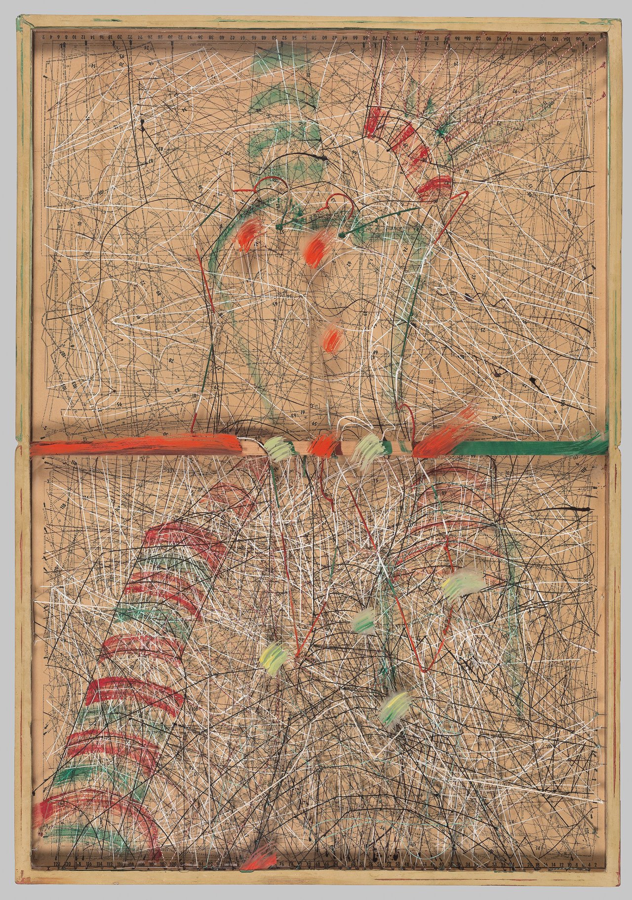 This picture shows the following artwork: Gerhard Hoehme. ”Seitenwindfenster”. 1964.