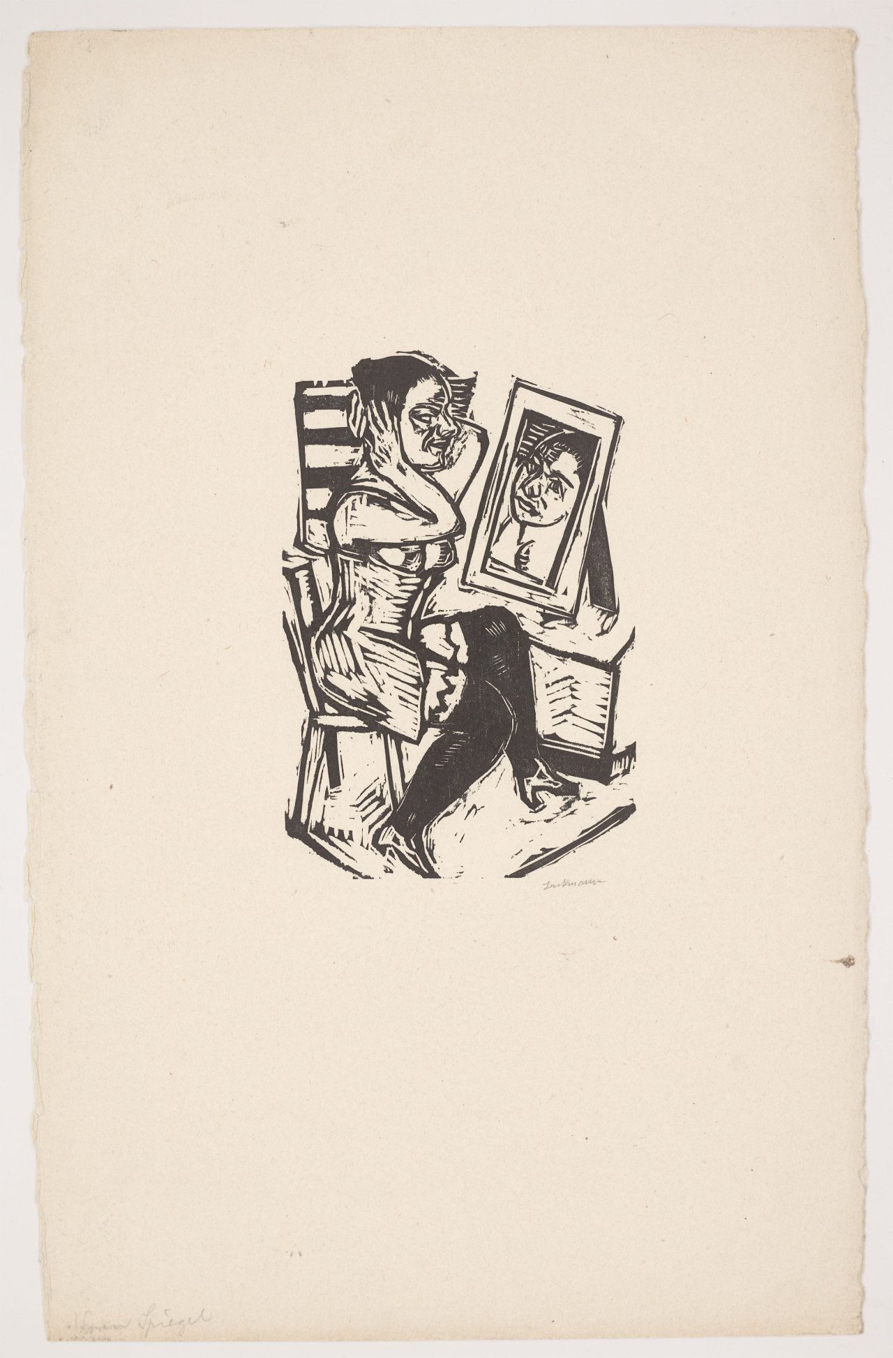 This picture shows the following artwork: Max Beckmann. ”Toilette”. 1923.