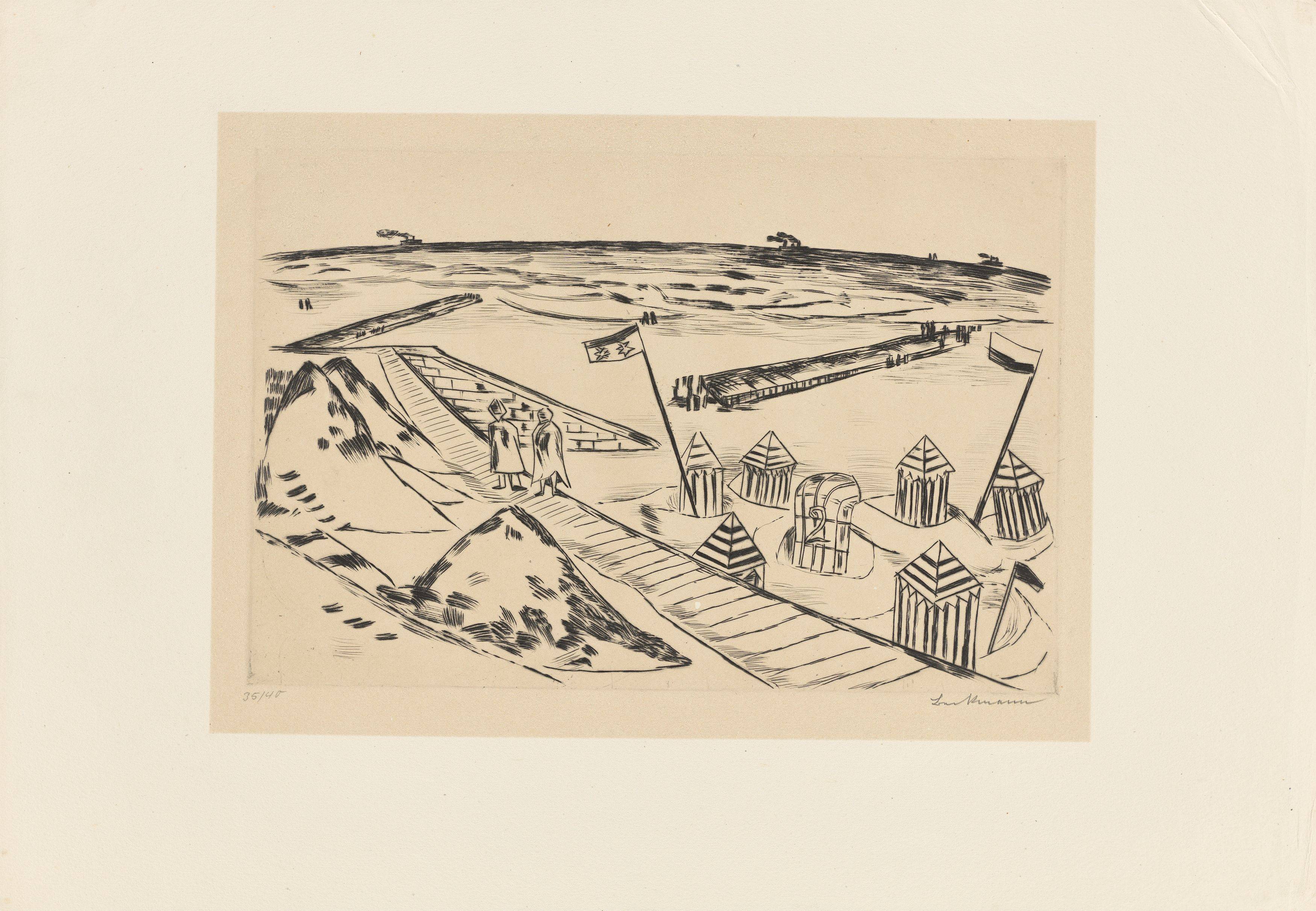 This picture shows the following artwork: Max Beckmann. ”Strand”. 1922.