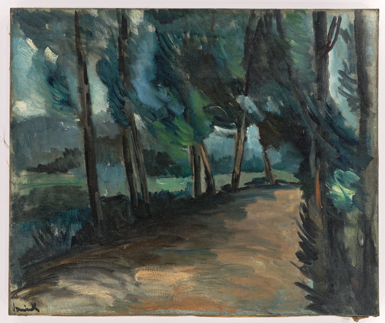 This picture shows the following artwork: Maurice de Vlaminck. ”Sous les arbres”. 1910-12.