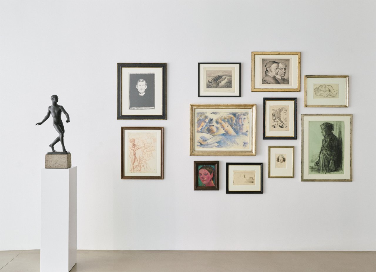 This picture shows the following artwork: Paula Modersohn-Becker. ”Liegender weiblicher Akt mit Säugling im Arm”. 1906.