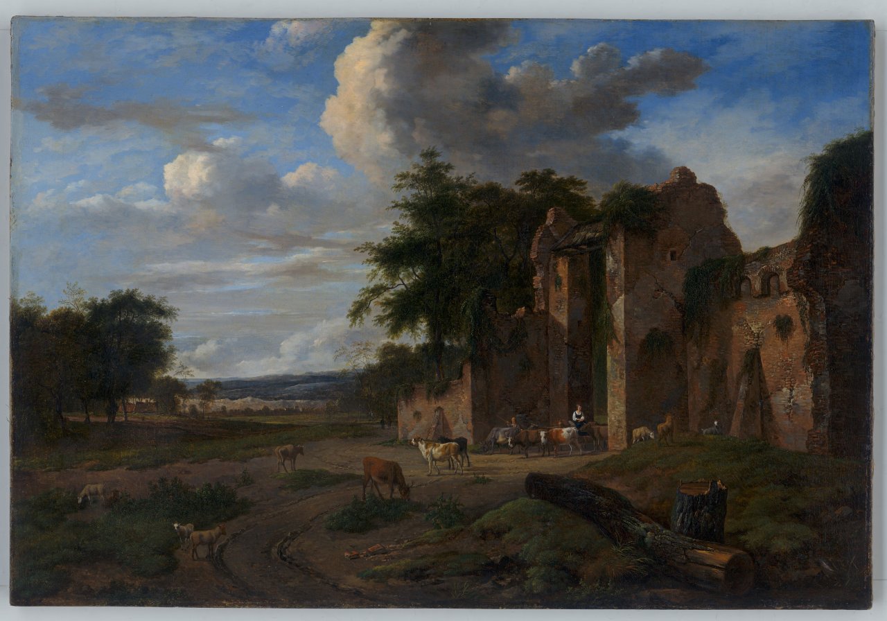 This picture shows the following artwork: Karl Gottfried Traugott Faber. Shepherd's idyll in an Arcadian landscape. 1828.